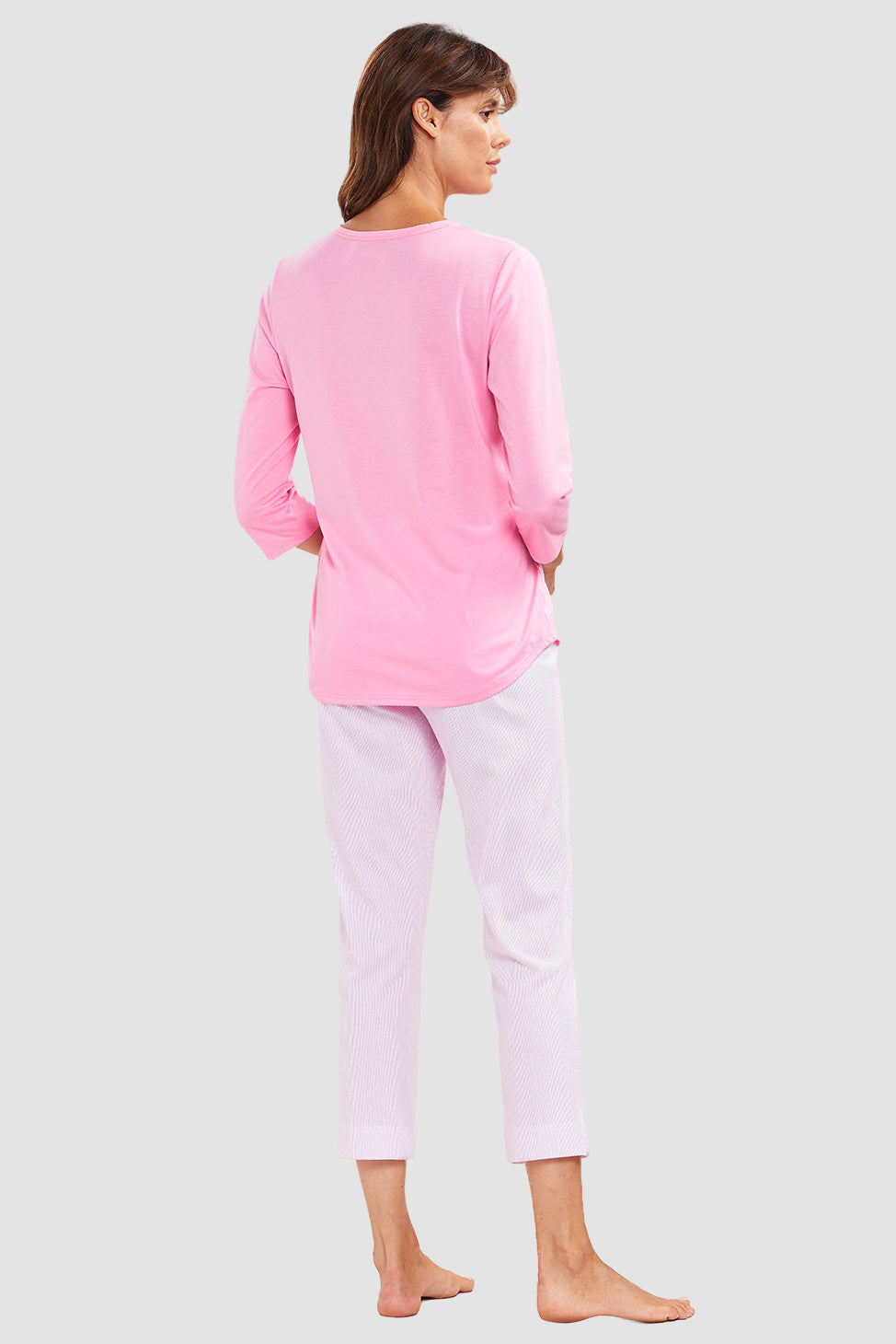 r-sch-be-happy-pyjama-7-8-schlafanzug-pink-streifen image 3
