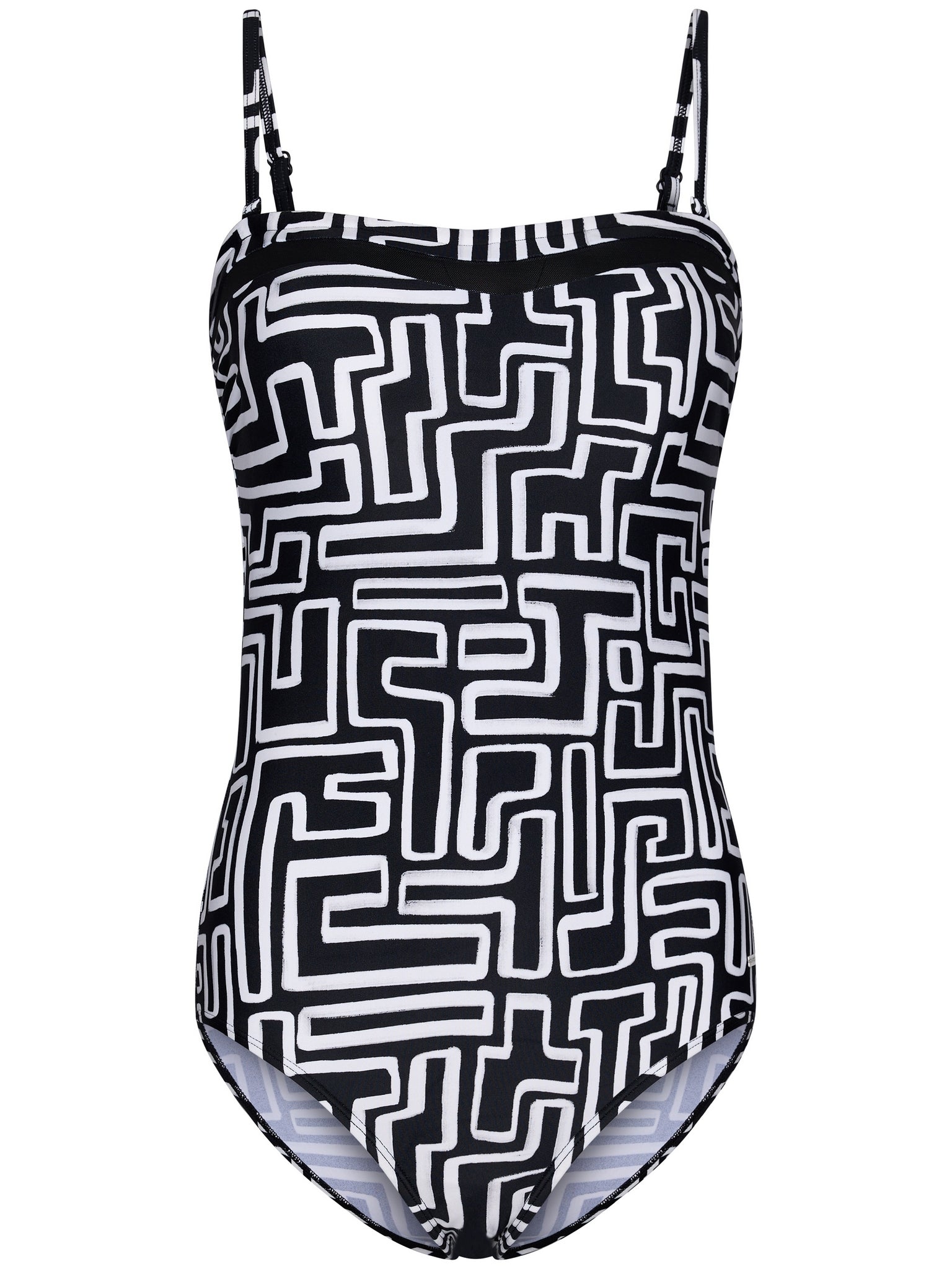 pastunette-graphic-beach-badeanzug-schwarz-wei-bandeau image 2