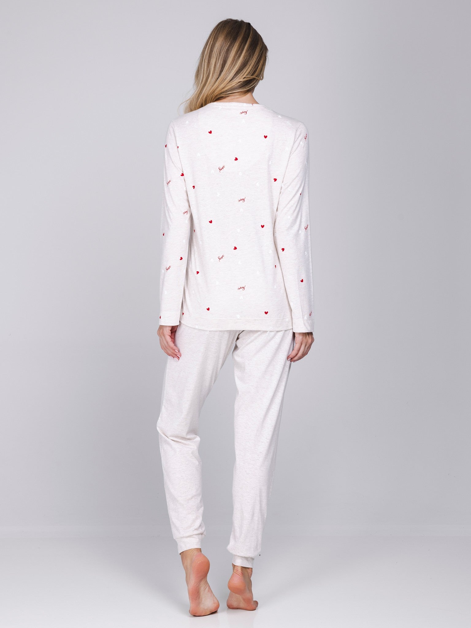 myrebelle-endless-love-pyjama-herzprint-beige-bio-baumwolle image 5