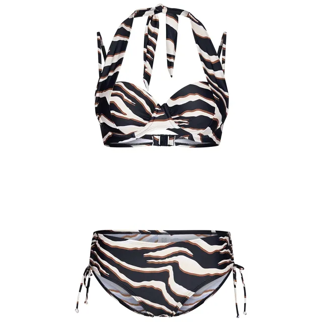 pastunette-beach-zebra-bikini-ecru-schwarz-b-gel image 1