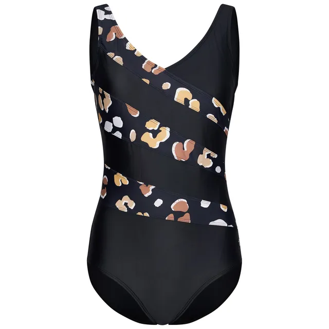 pastunette-beach-badeanzug-schwarz-animal-soft-cups image 1
