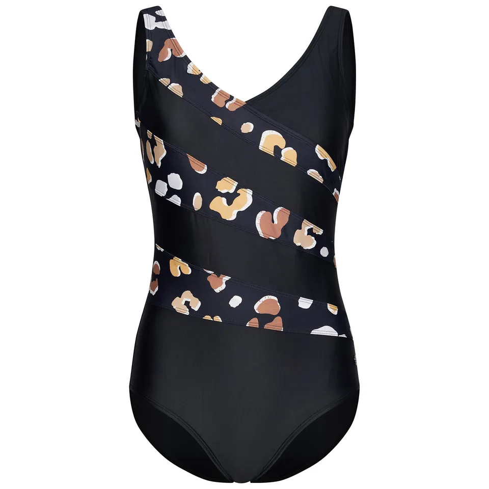 pastunette-beach-badeanzug-schwarz-animal-soft-cups image 1
