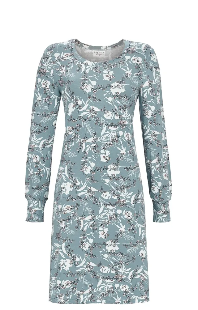 ringella-women-men-damen-nachthemd-gr-38-viskose-floral-langarm image 1