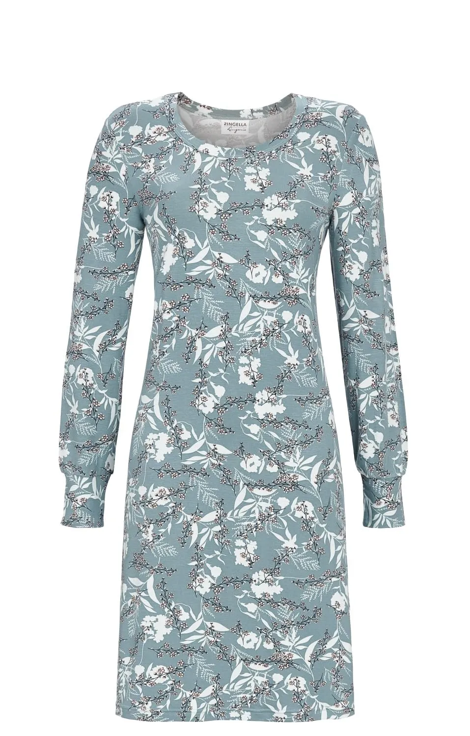 ringella-women-men-damen-nachthemd-gr-38-viskose-floral-langarm image 1