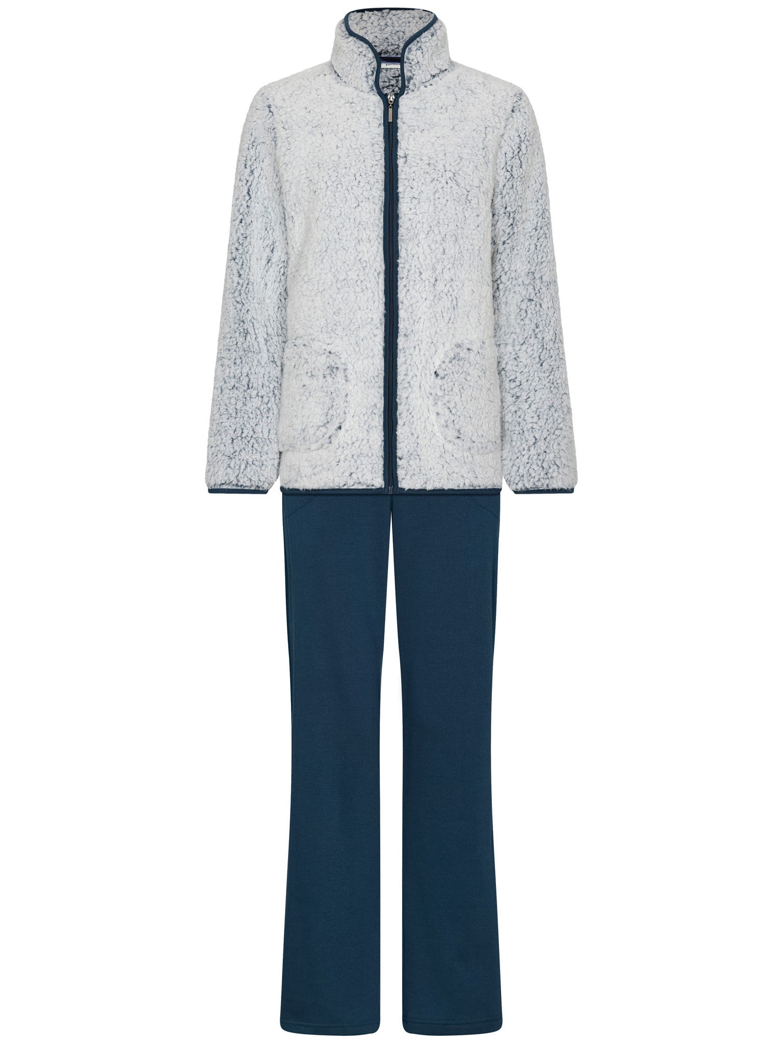 pastunette-nordic-bloom-hausanzug-blau-teddy-fleece image 2