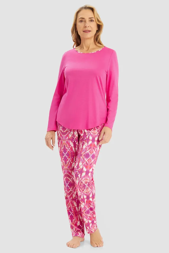 r-sch-be-happy-pyjama-lang-grafikdruck-pink-langarm image 1