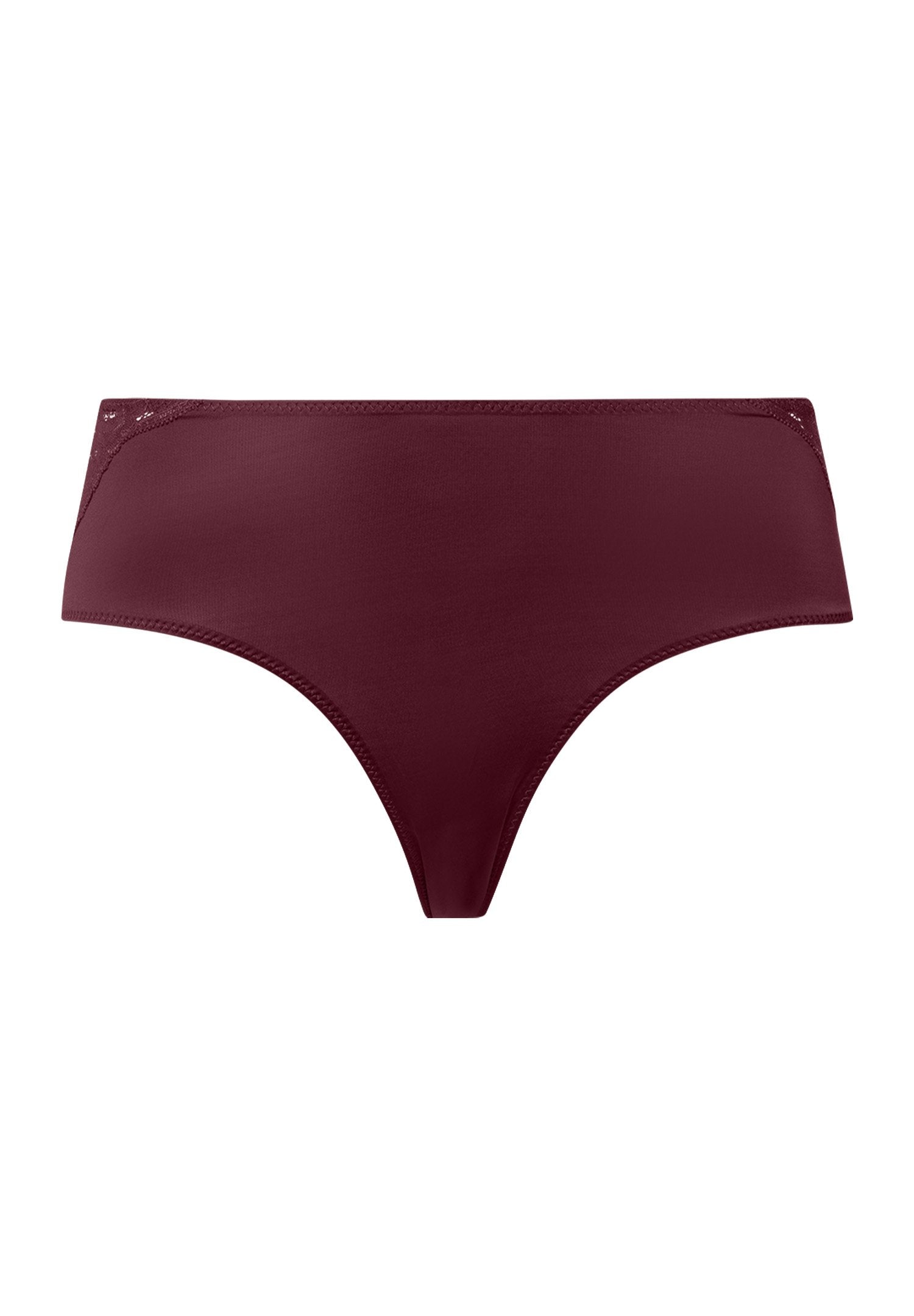 hanro-lilith-midi-briefs-slip-vivid-brown-spitze-damen image 1