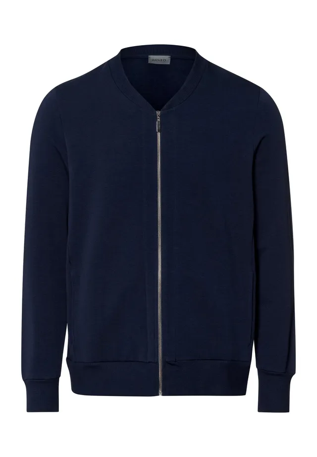 hanro-natural-living-cardigan-deep-navy-bio-baumwolle image 1