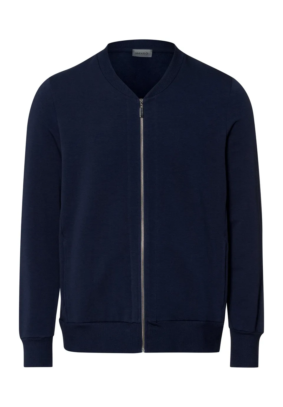 hanro-natural-living-cardigan-deep-navy-bio-baumwolle image 1