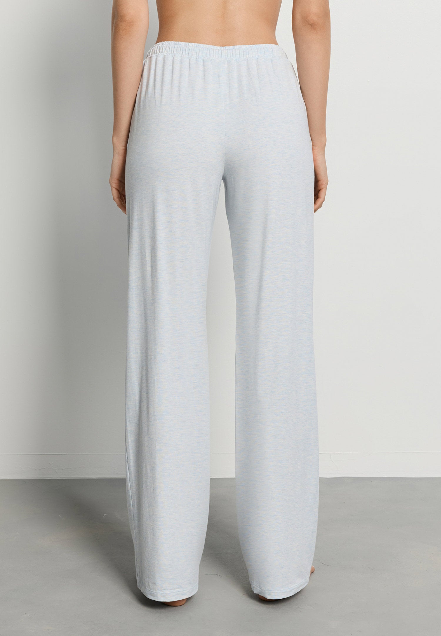hanro-natural-elegance-long-pants-watery-blue-pyjama image 4