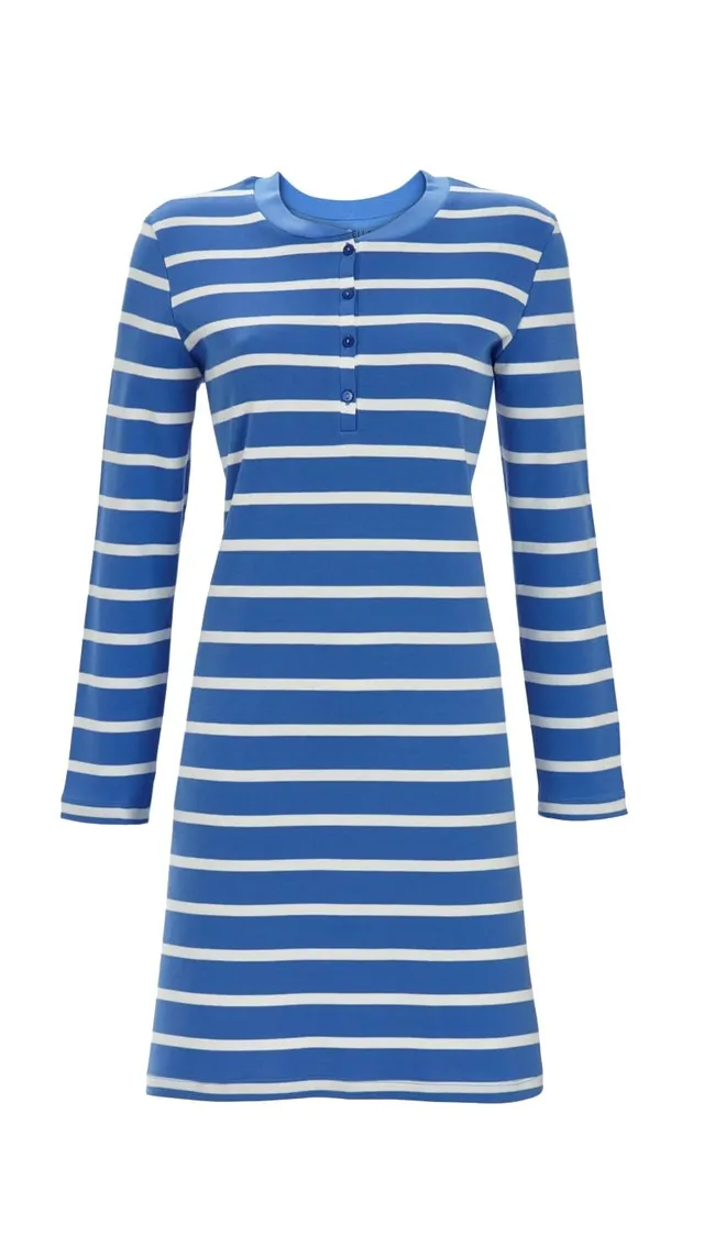 ringella-nachthemd-knopfleiste-geringelt-damen-sleepshirt image 1