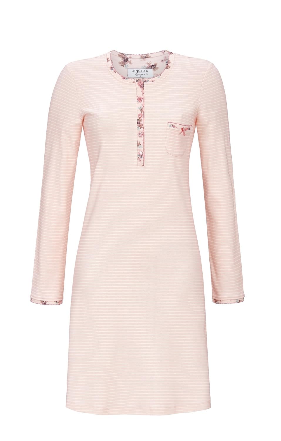 ringella-women-men-nachthemd-mit-knopfleiste-sleepshirt-baumwolle image 1