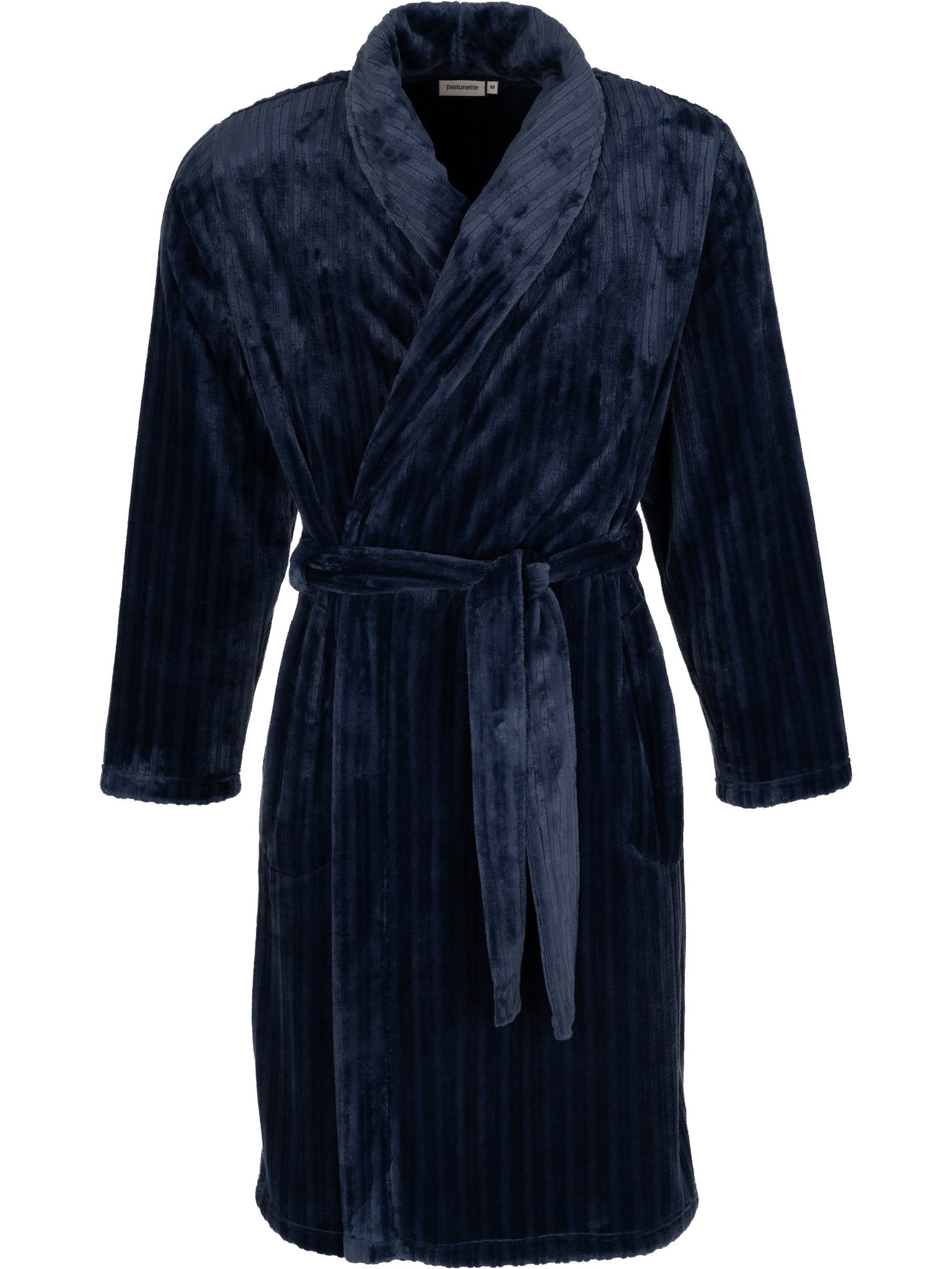 pastunette-blue-draft-herren-morgenmantel-dunkelblau-fleece image 1