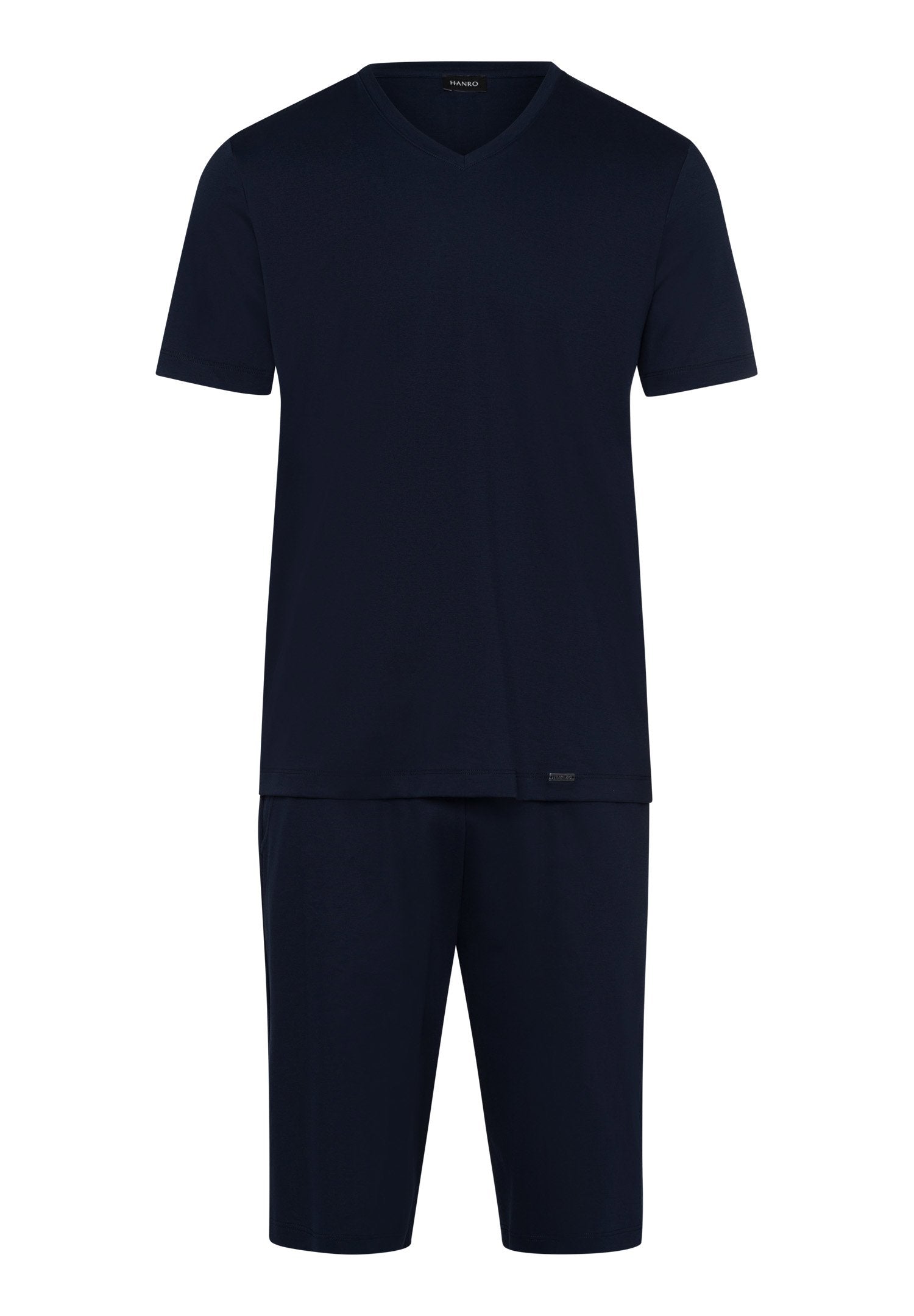 hanro-night-selection-s-slv-pyjama-set-deep-navy-baumwolle image 1