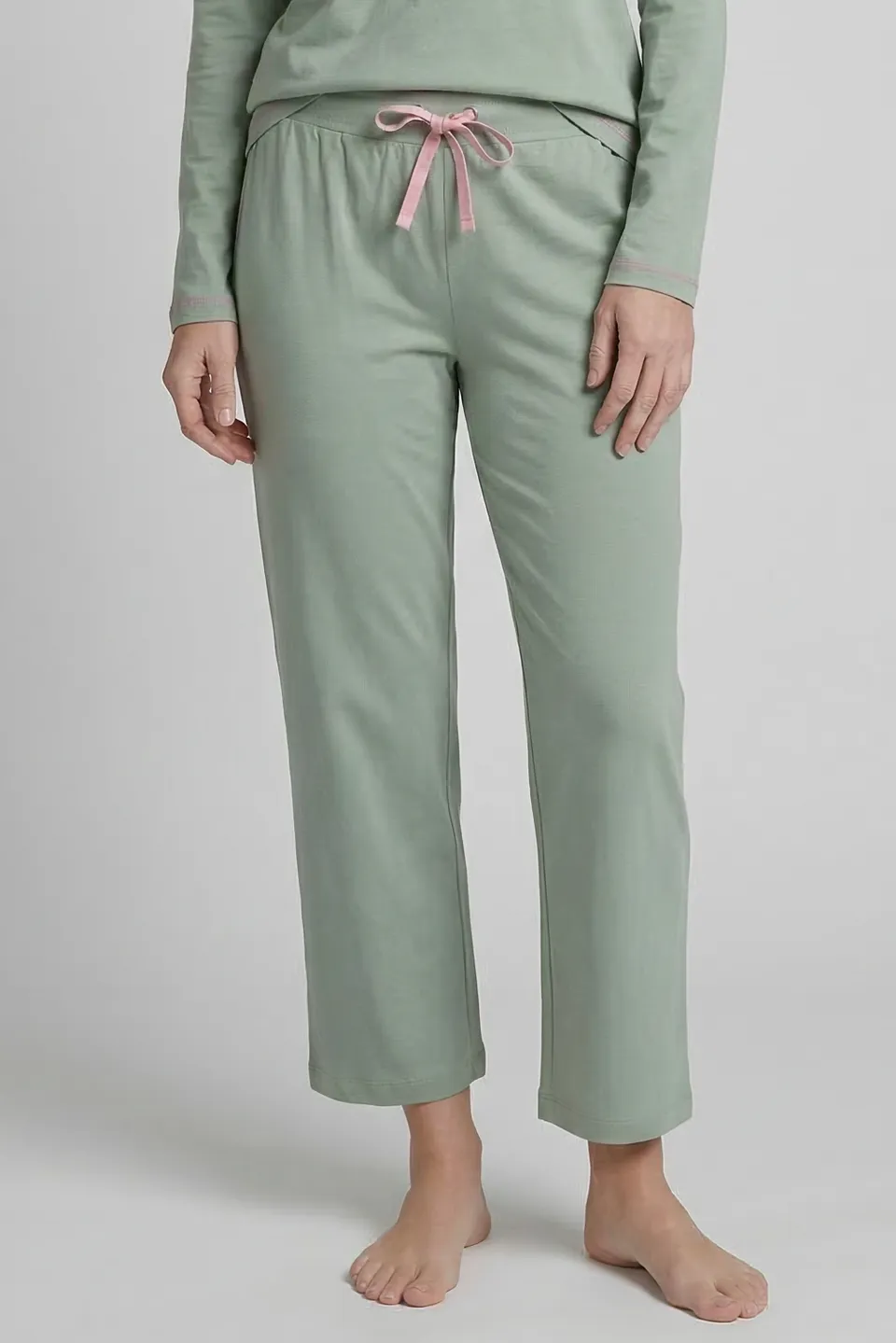 r-sch-be-happy-7-8-hose-karo-print-pyjamahose-gr-n-baumwolle image 1
