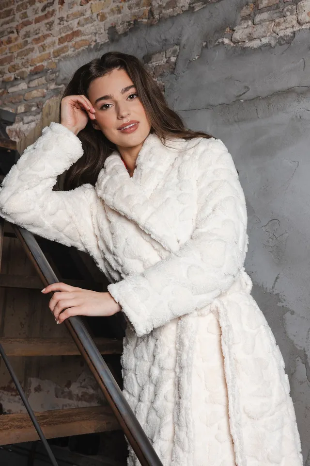 pastunette-myrebelle-endless-love-morgenmantel-wei-fleece image 1