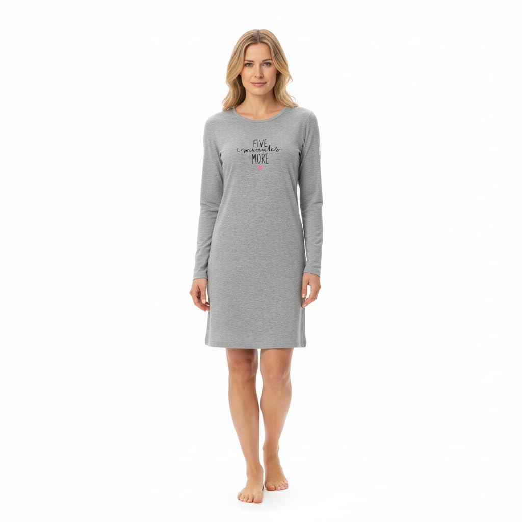 ringella-damen-sleepshirt-langarm-five-minutes-more-nachthemd-jersey image 3