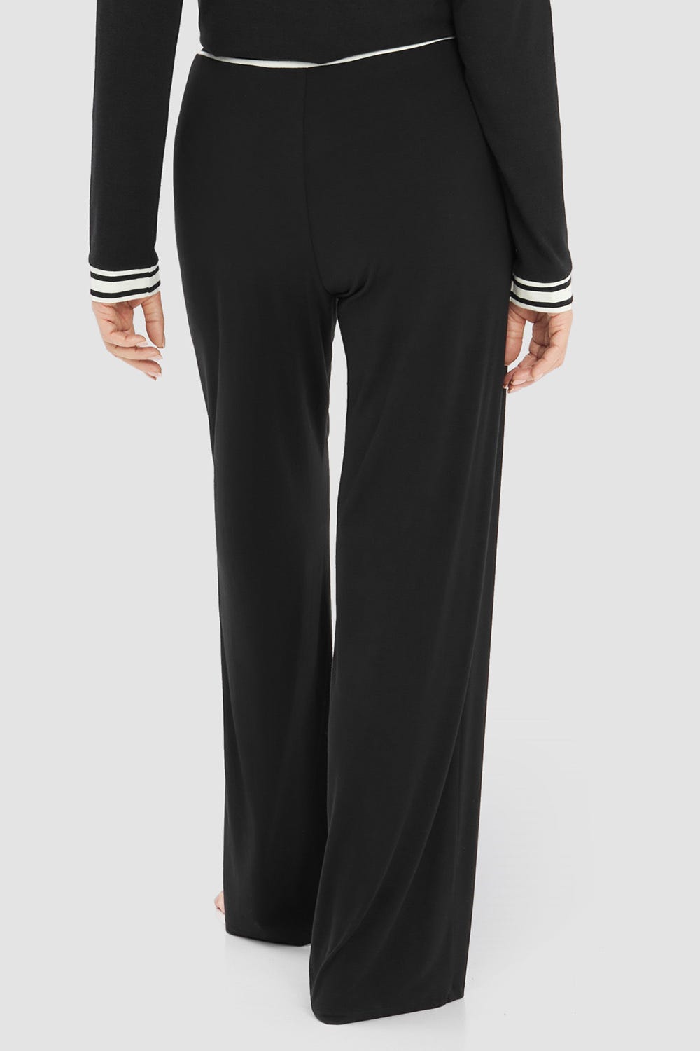 r-sch-be-happy-pyjamahose-lang-ringelbund-schwarz-jersey image 3