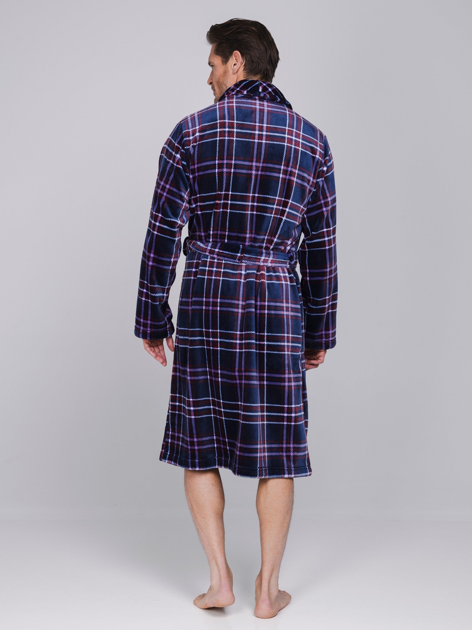 pastunette-northern-checks-morgenmantel-blau-kariert-fleece image 5