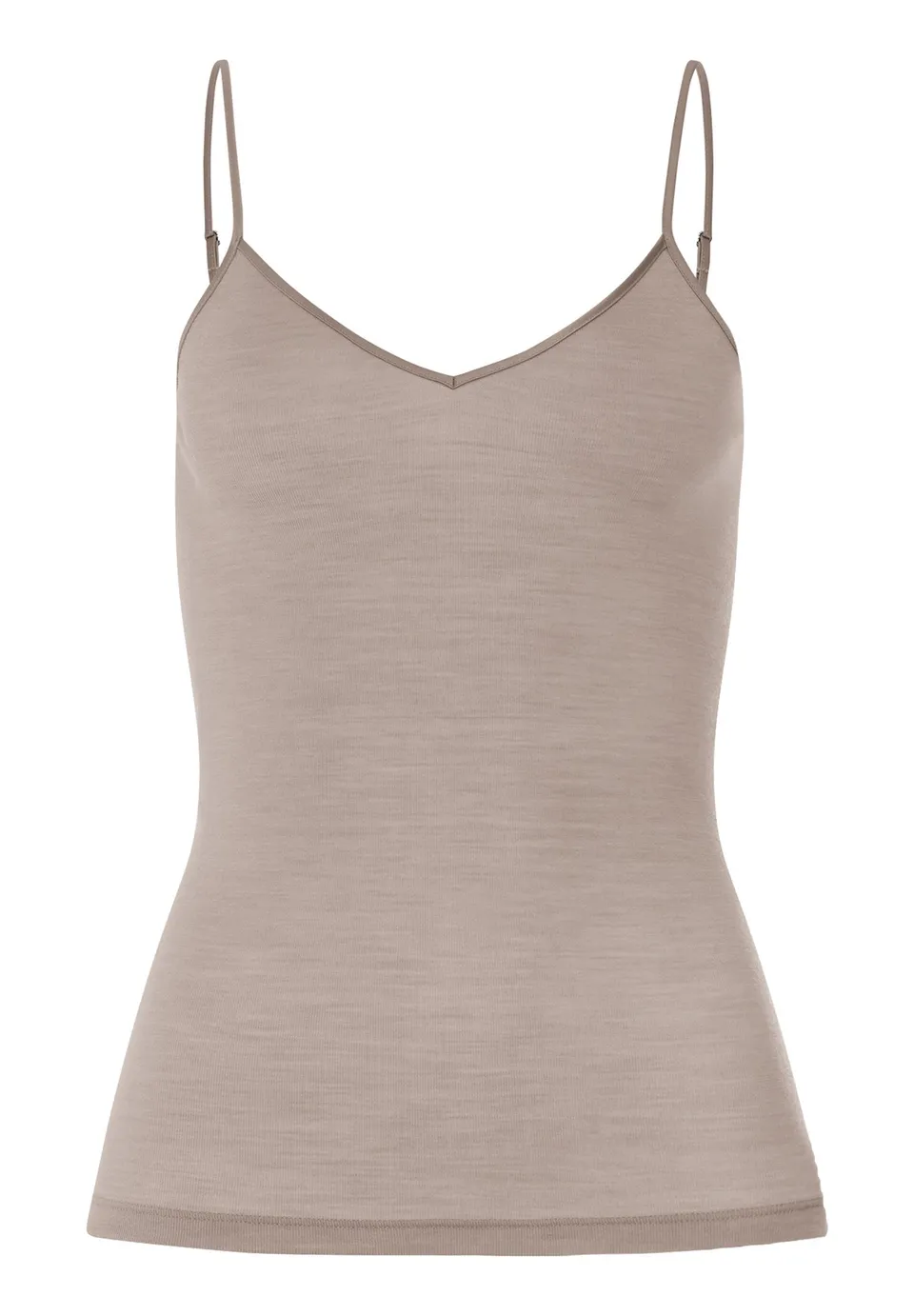 hanro-woolen-silk-spaghetti-top-rose-grey-wolle-seide image 1