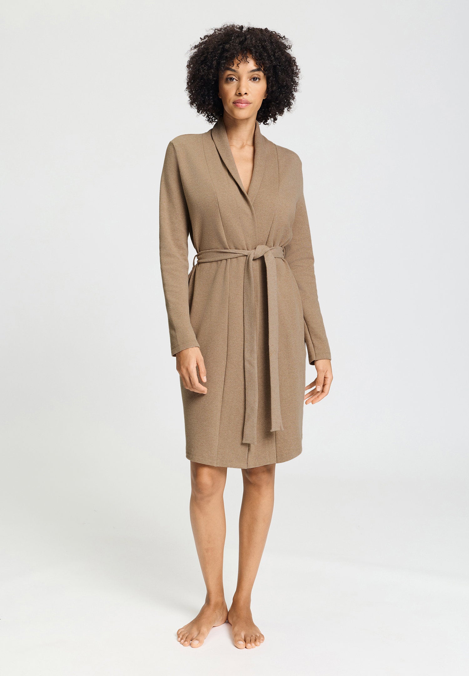 hanro-easy-wear-robe-bademantel-desert-clay-baumwolle image 2