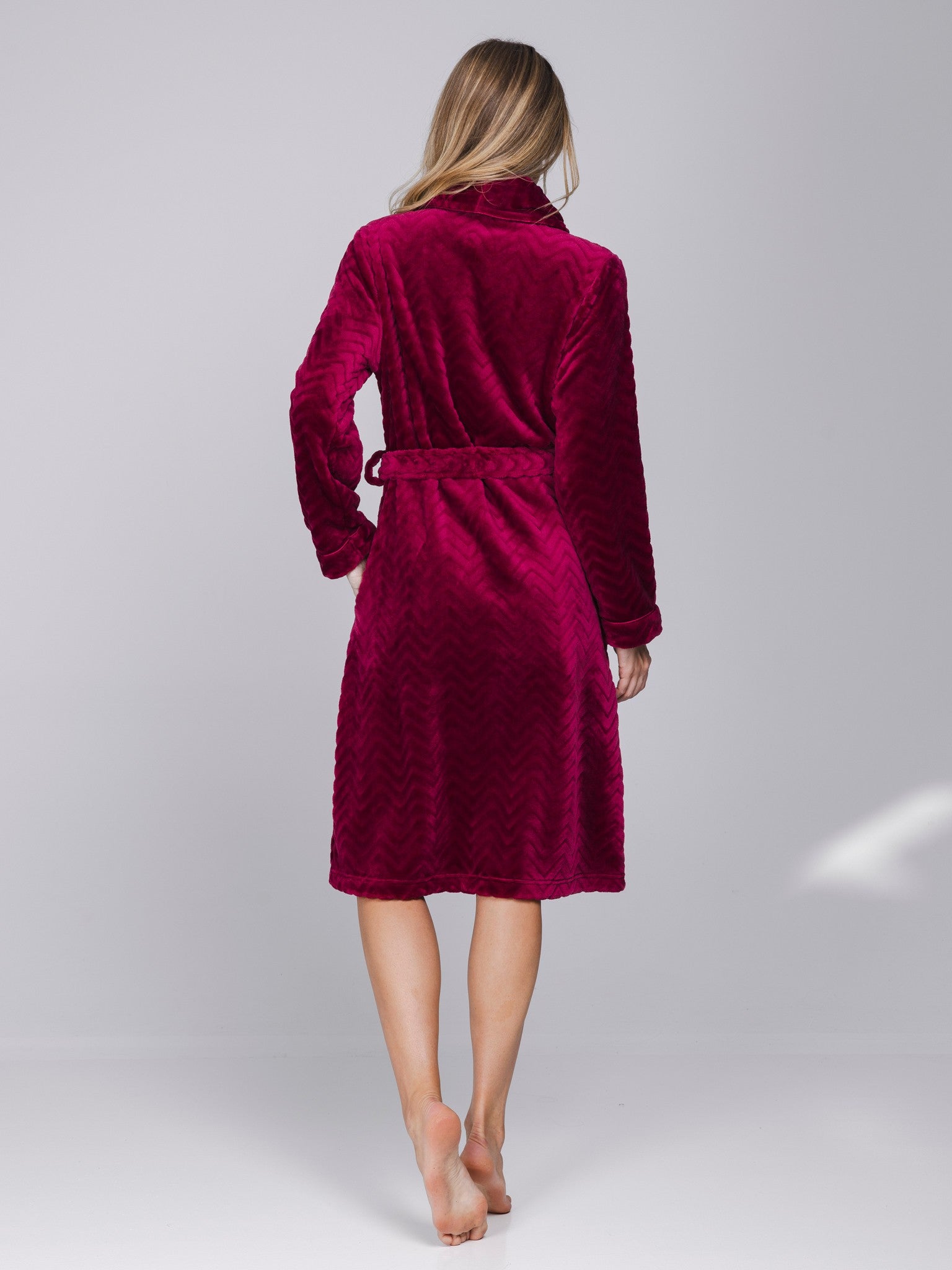 pastunette-rosewood-comfort-morgenmantel-rot-fleece-recycled image 4