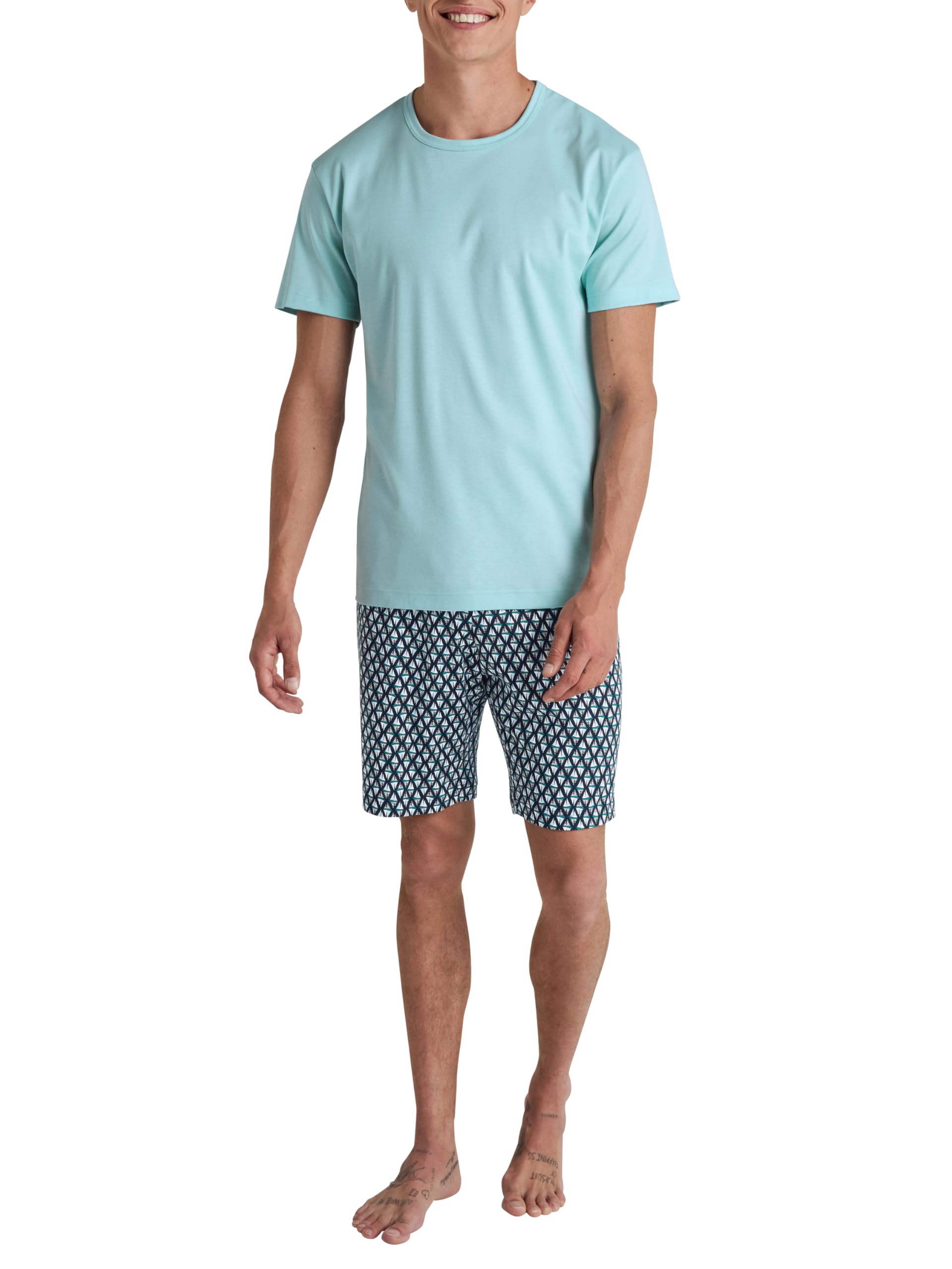 calida-relax-streamline-kurz-pyjama-herren-aquamarine-baumwolle image 7