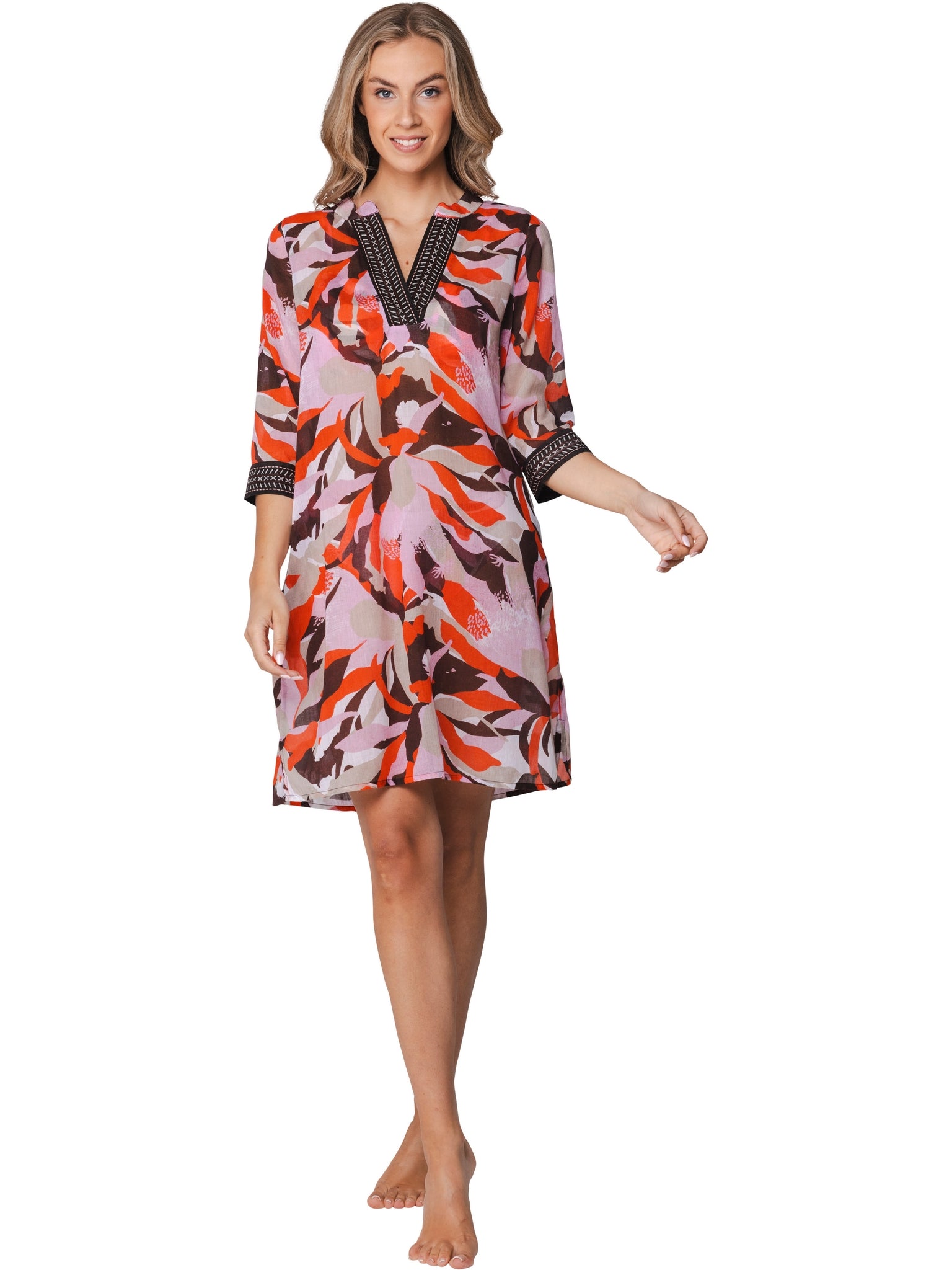 pastunette-coastal-coral-kleid-multi-baumwolle-strandkleid image 3