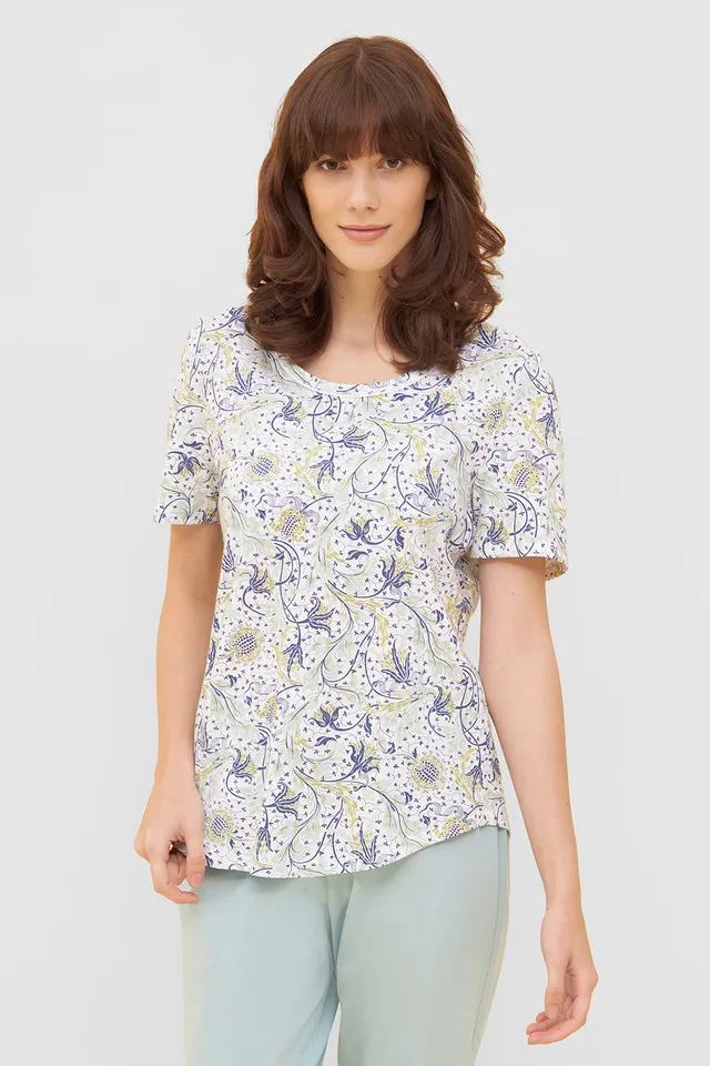 r-sch-be-happy-shirt-kurzarm-ornamentprint-gr-n image 1