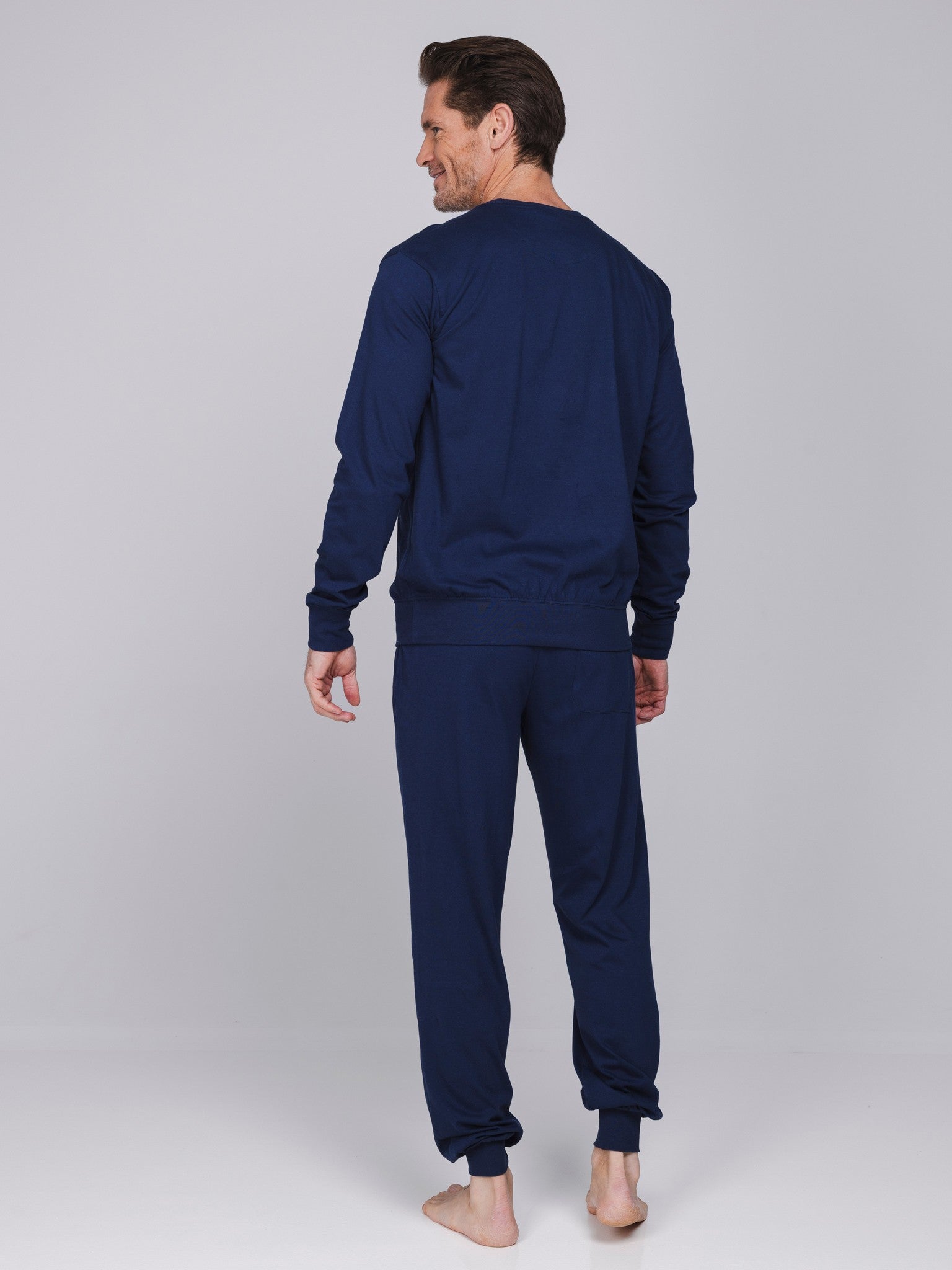 pastunette-cloud-navigator-herren-pyjama-blau-baumwolle image 4