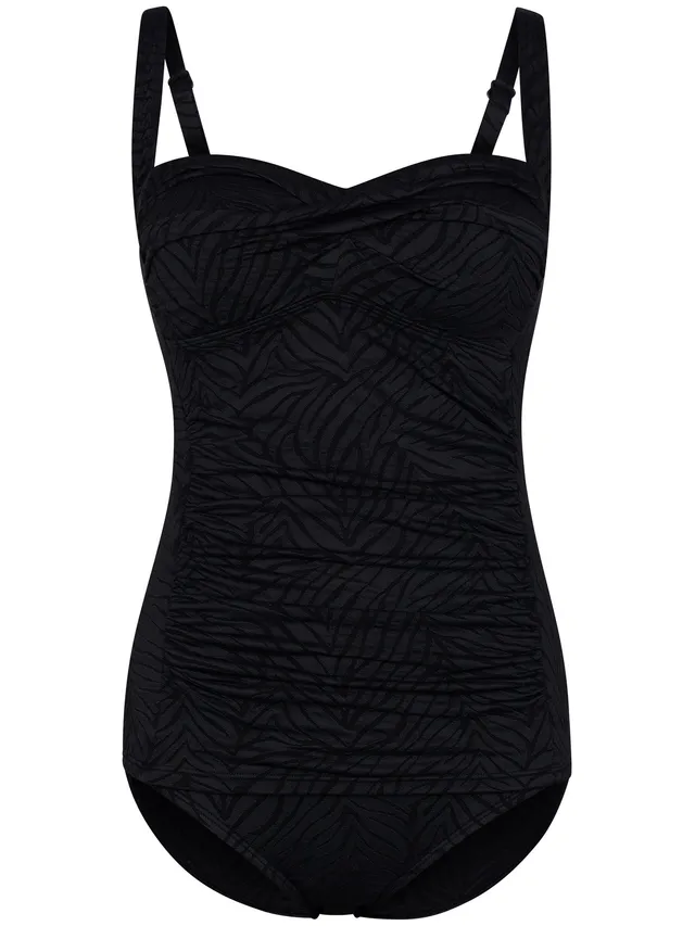pastunette-black-beach-tankini-schwarz-bl-tter-soft-cups image 1