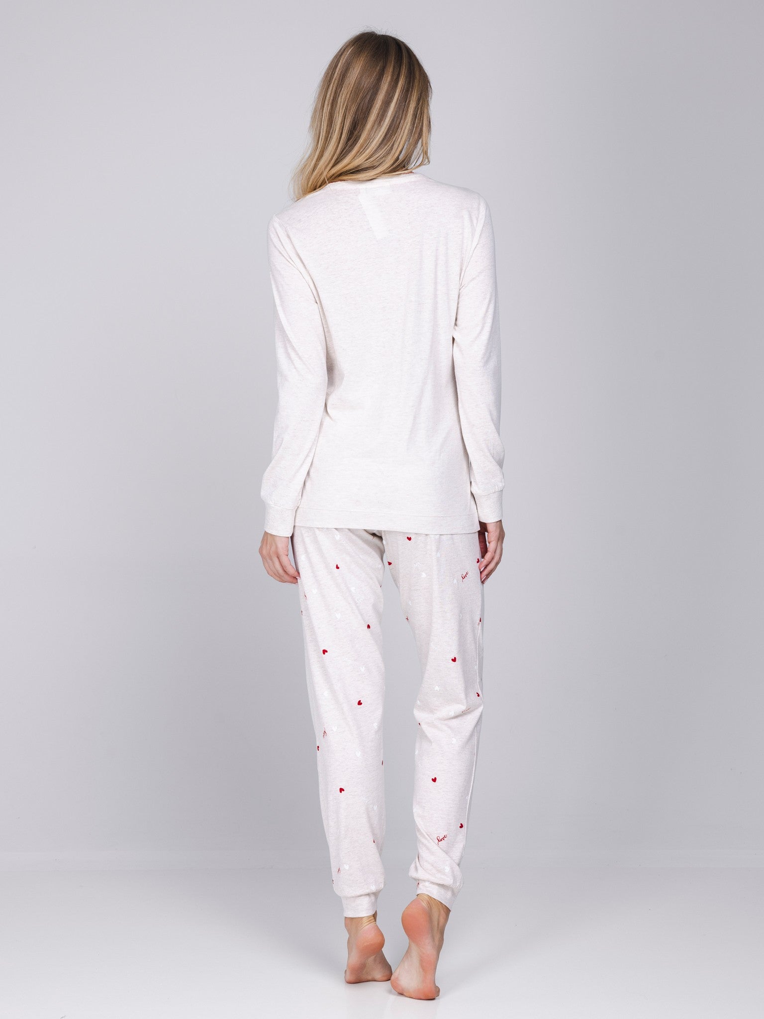 myrebelle-endless-love-pyjama-beige-herz-bio-baumwolle image 6