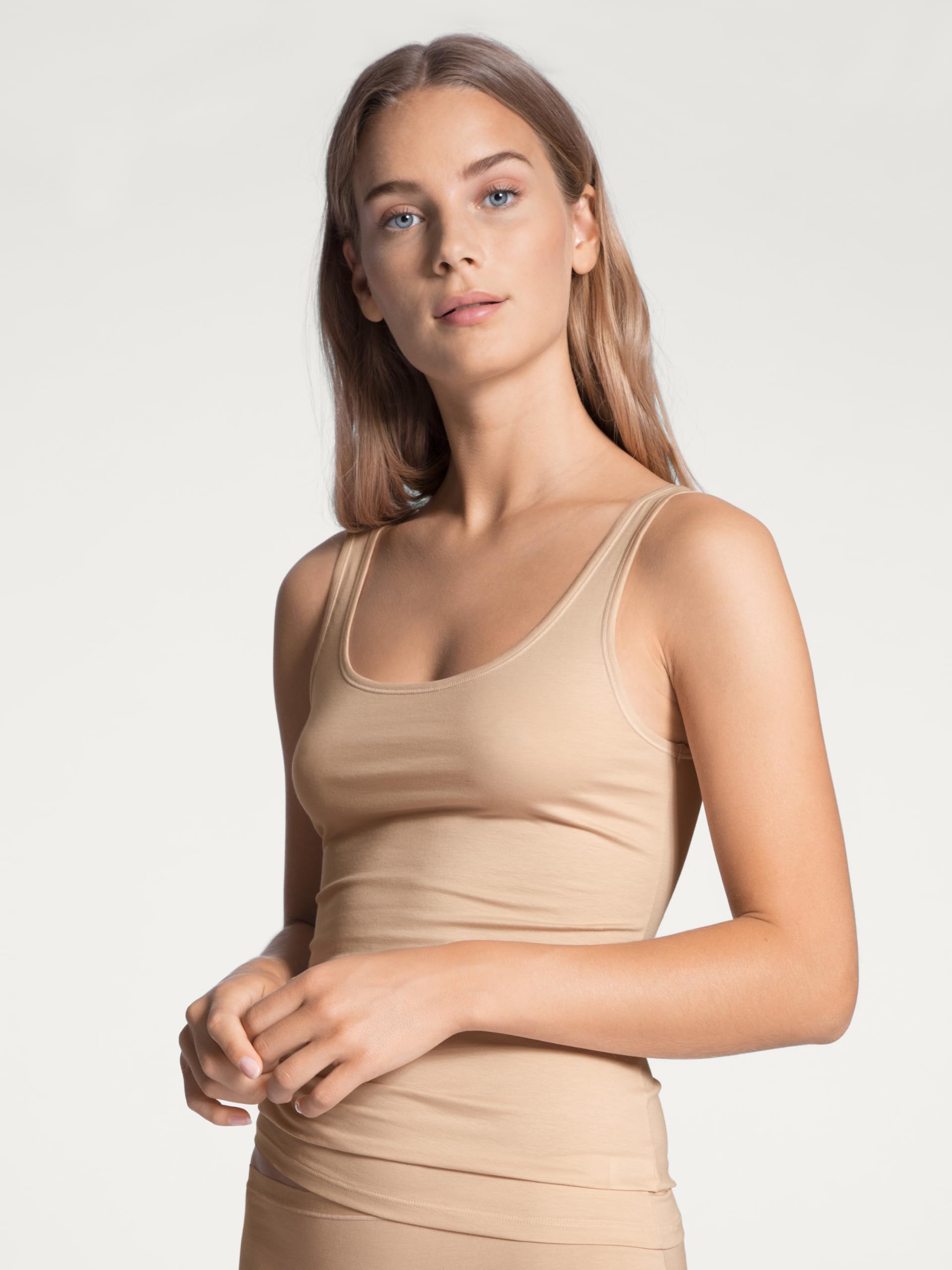 calida-natural-comfort-t-shirt-damen-wei-baumwolle image 2