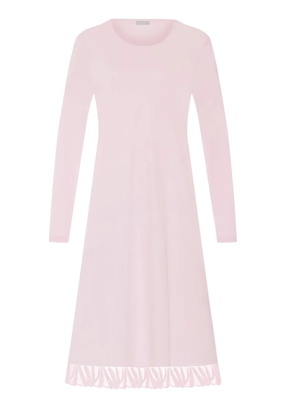 hanro-rosaria-nachthemd-110cm-langarm-rose-bath-baumwolle image 1