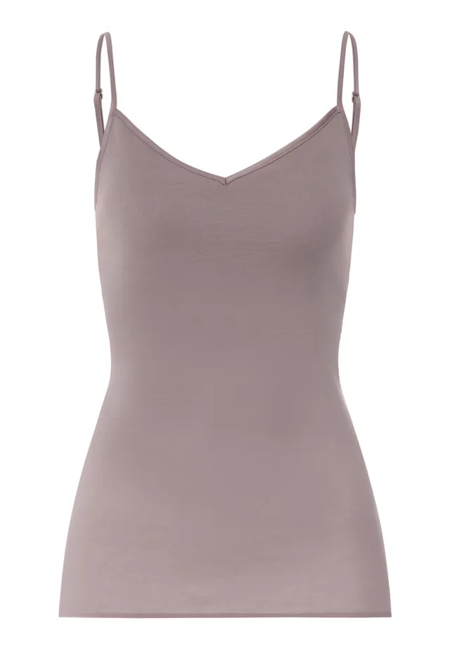 hanro-cotton-seamless-top-stormy-rose-mit-pads image 1