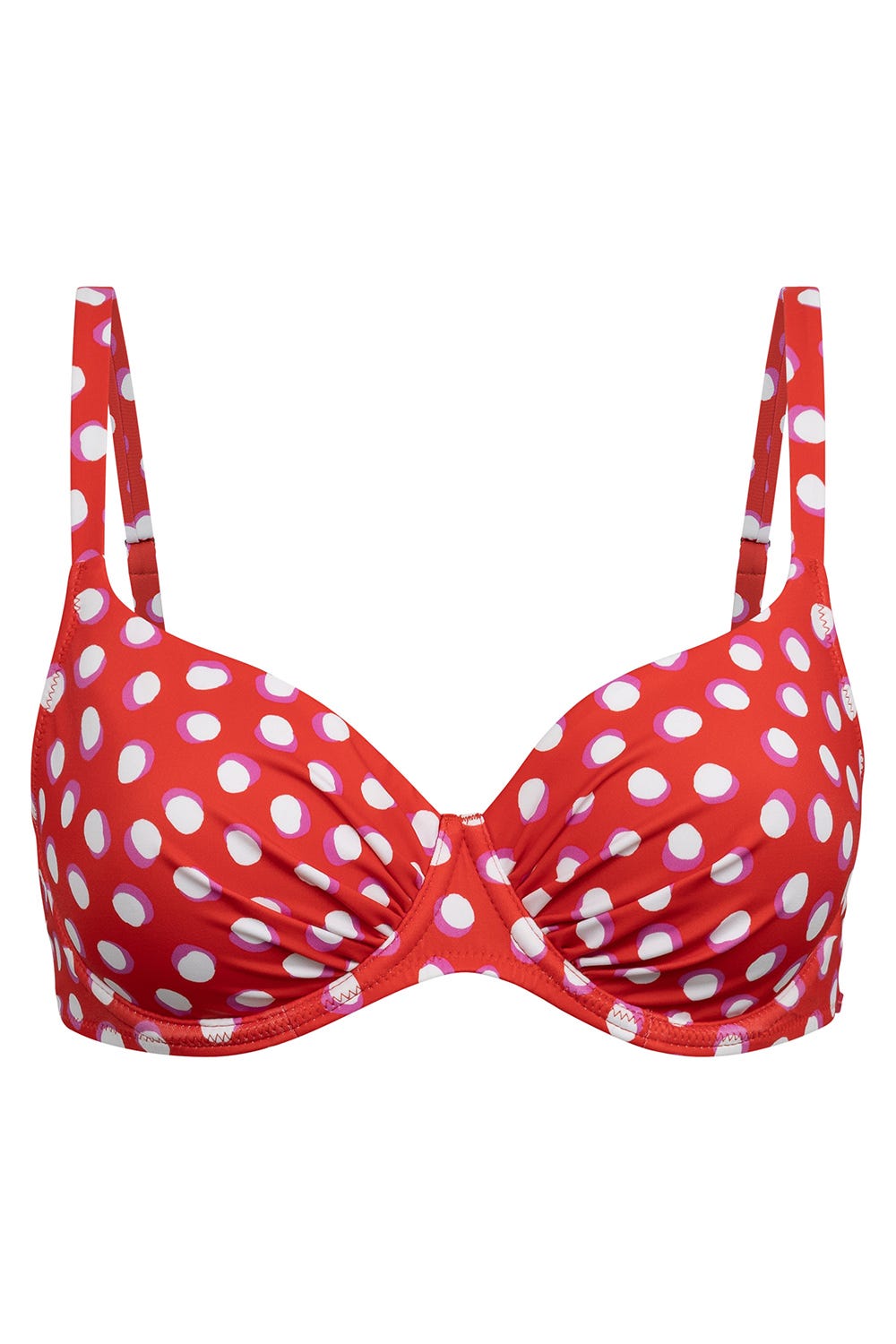 r-sch-be-happy-bikini-oberteil-tupfen-bikini-top-rot-b-gel image 2