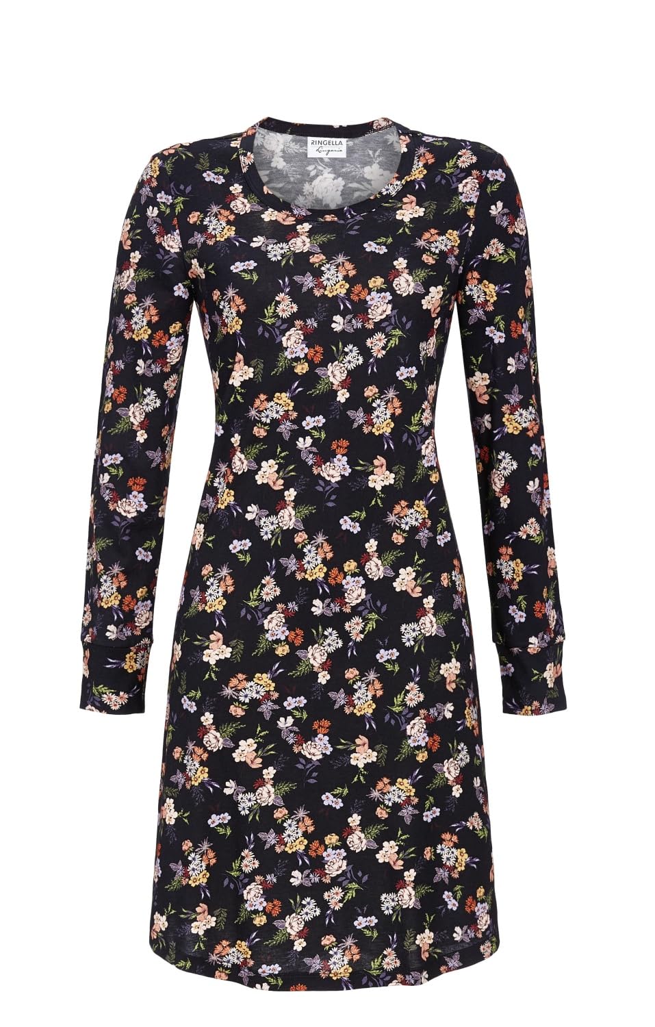 ringella-women-men-damen-nachthemd-baumwolle-modal-floral image 1