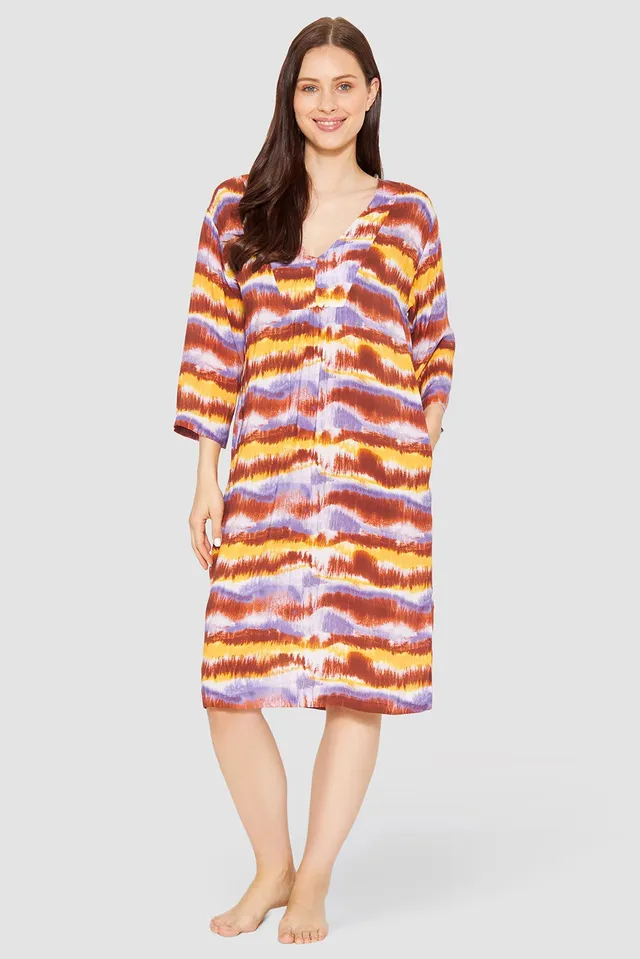 r-sch-be-happy-strandkleid-tie-dye-mehrfarbig-3-4-arm image 1