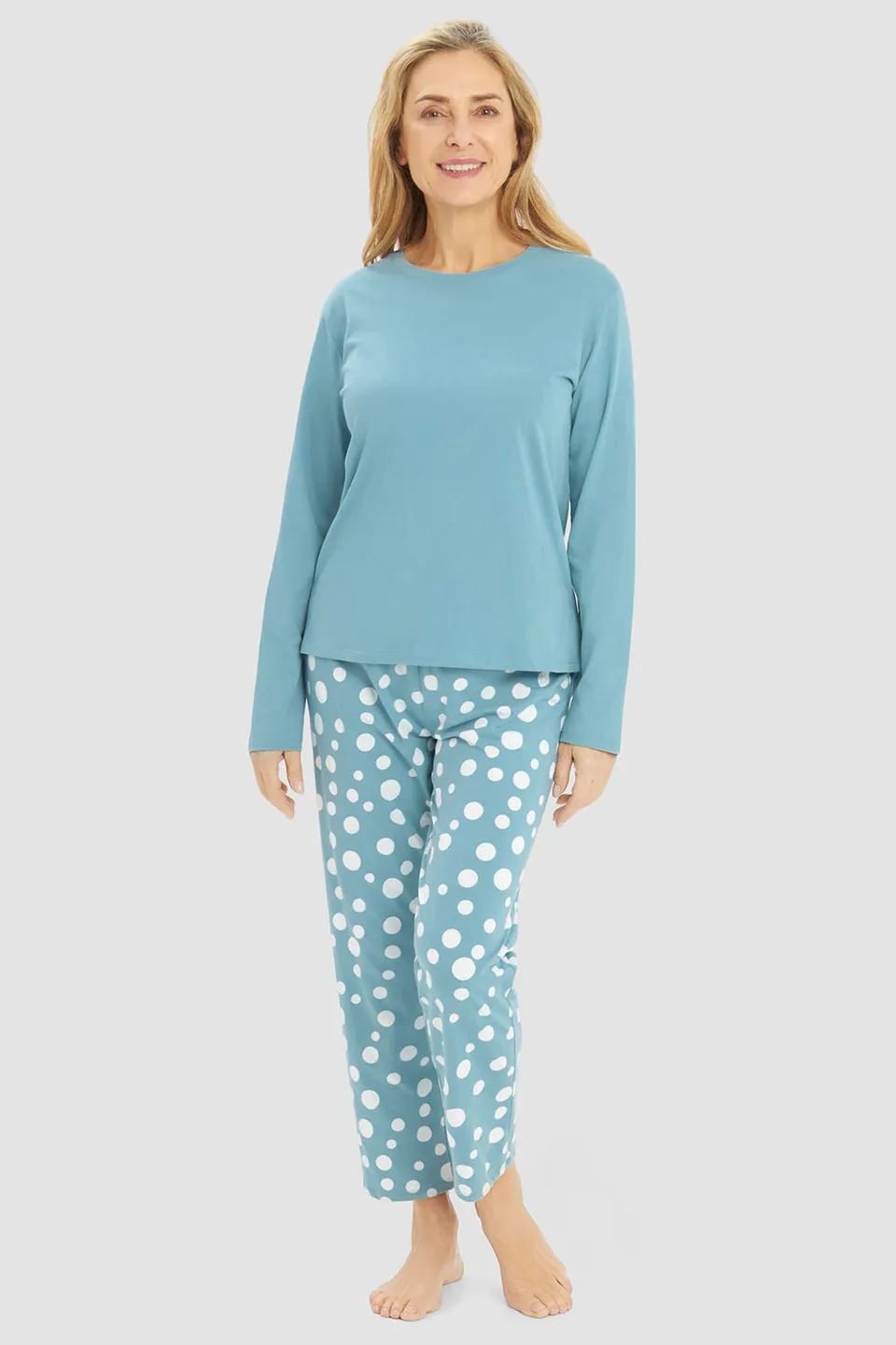 r-sch-be-happy-7-8-pyjama-tupfendruck-schlafanzug-t-rkis image 1