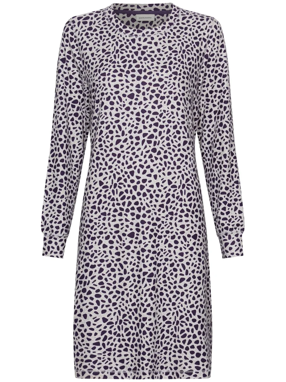 pastunette-purple-pebbles-nachthemd-lila-fleece-langarm image 1