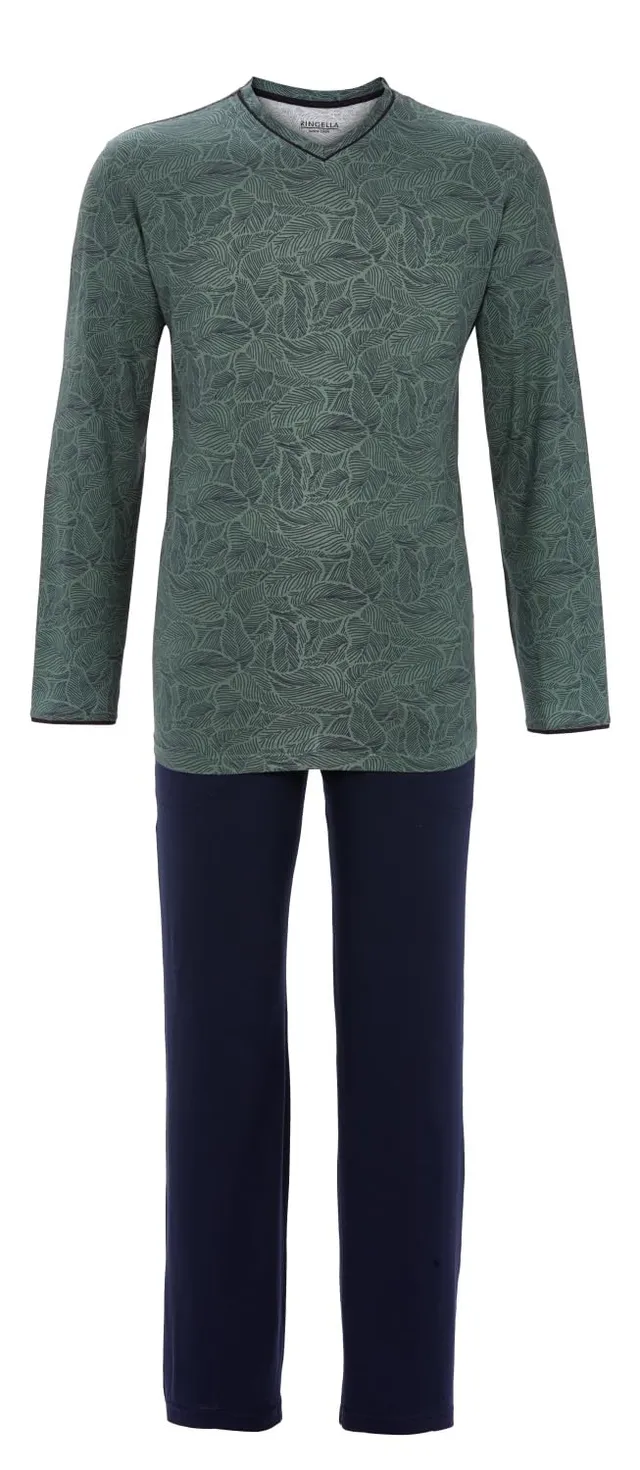 ringella-women-men-pyjama-v-ausschnitt-bl-tter-damen image 1