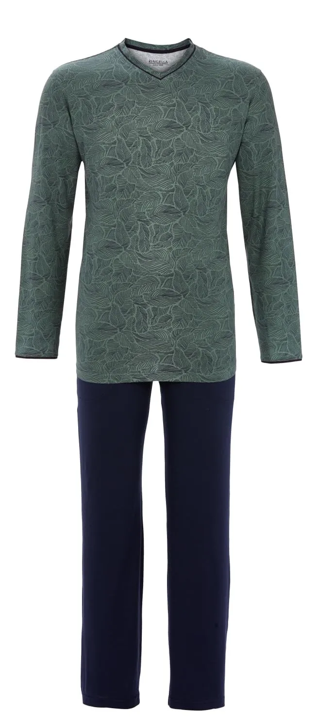 ringella-women-men-pyjama-v-ausschnitt-bl-tter-damen image 1