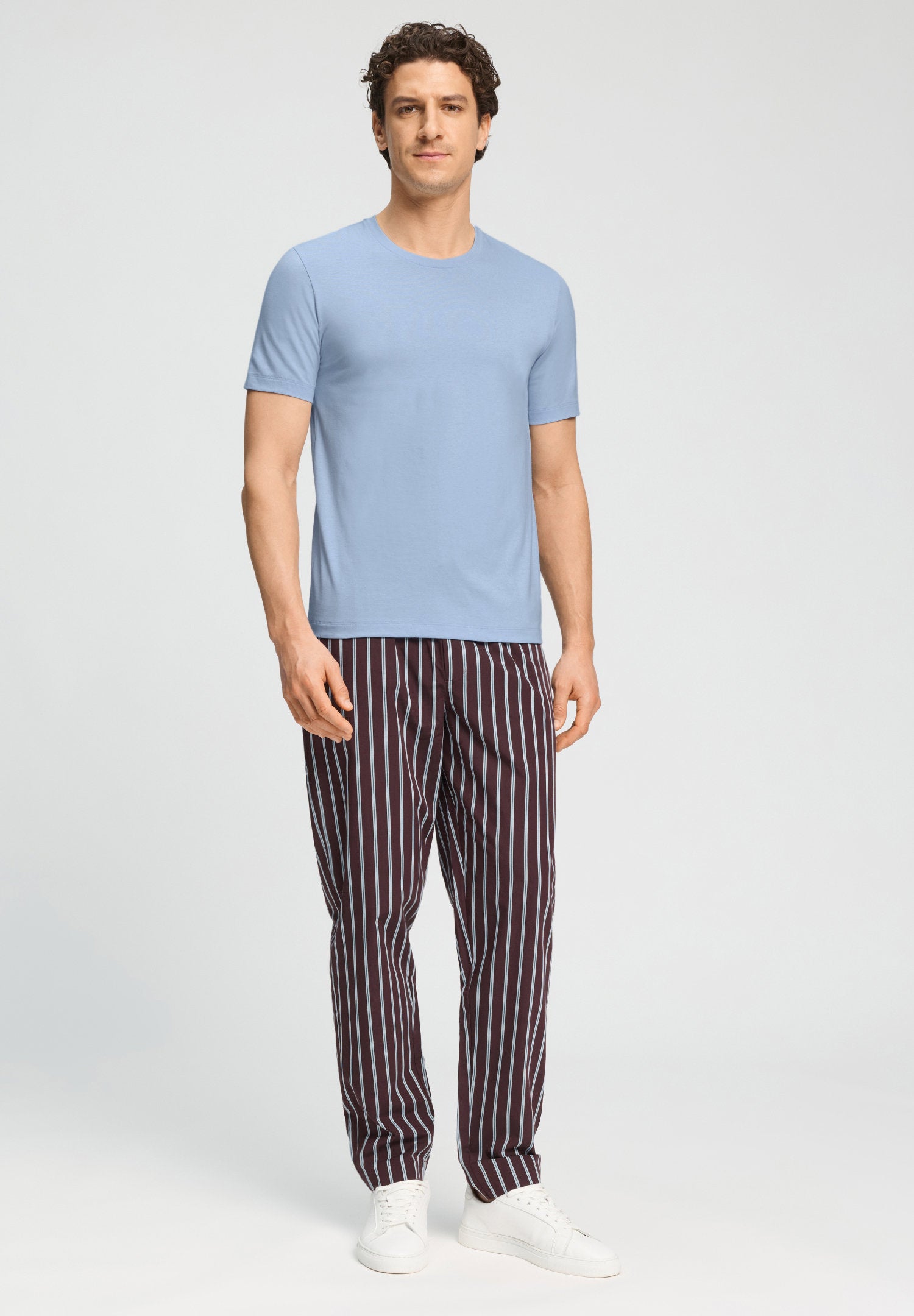 hanro-living-shirts-s-slv-shirt-t-shirt-cashmere-blue-baumwolle image 5