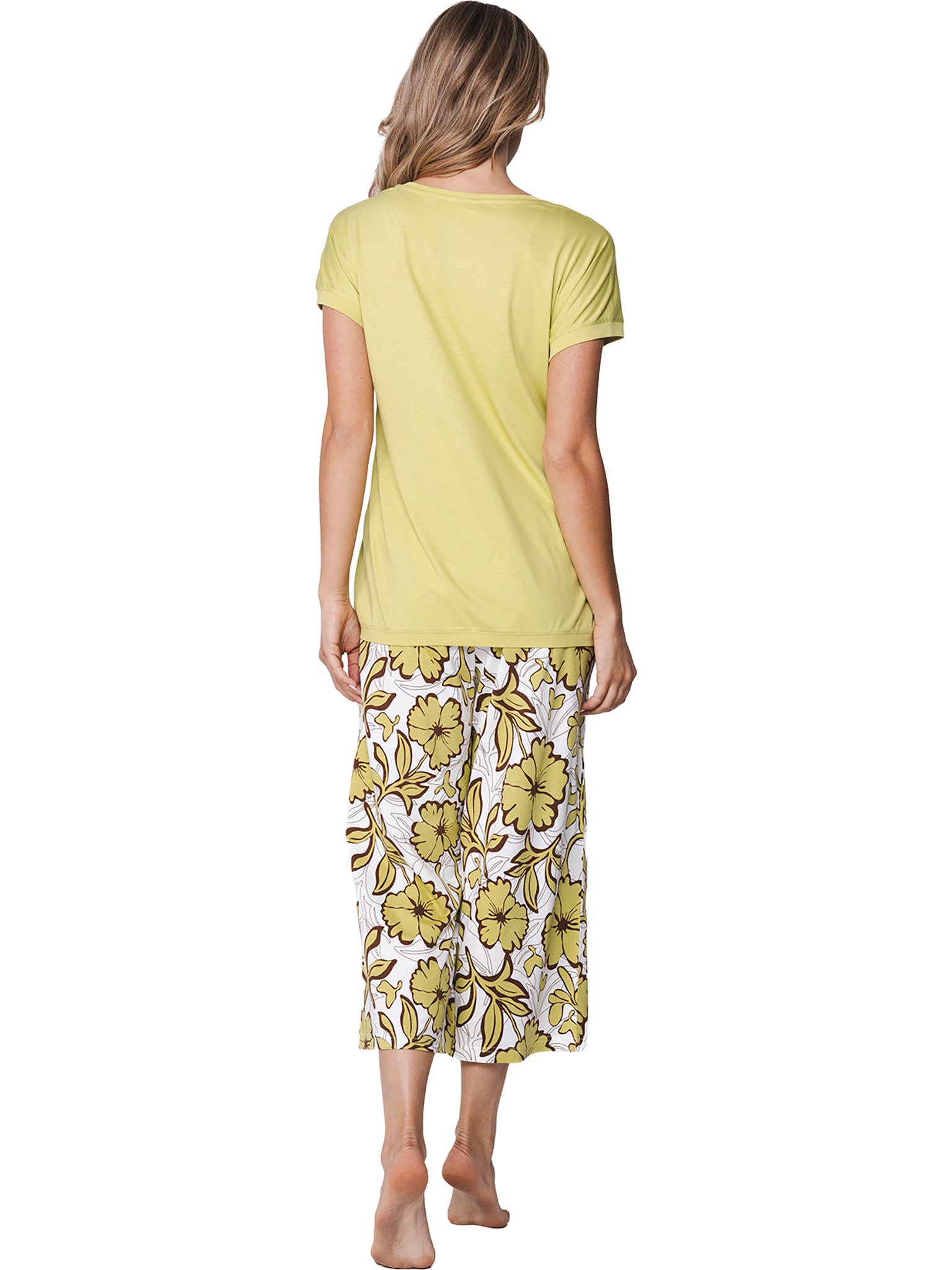 pastunette-terra-luna-pyjama-gr-n-blumen-baumwolle-modal image 5