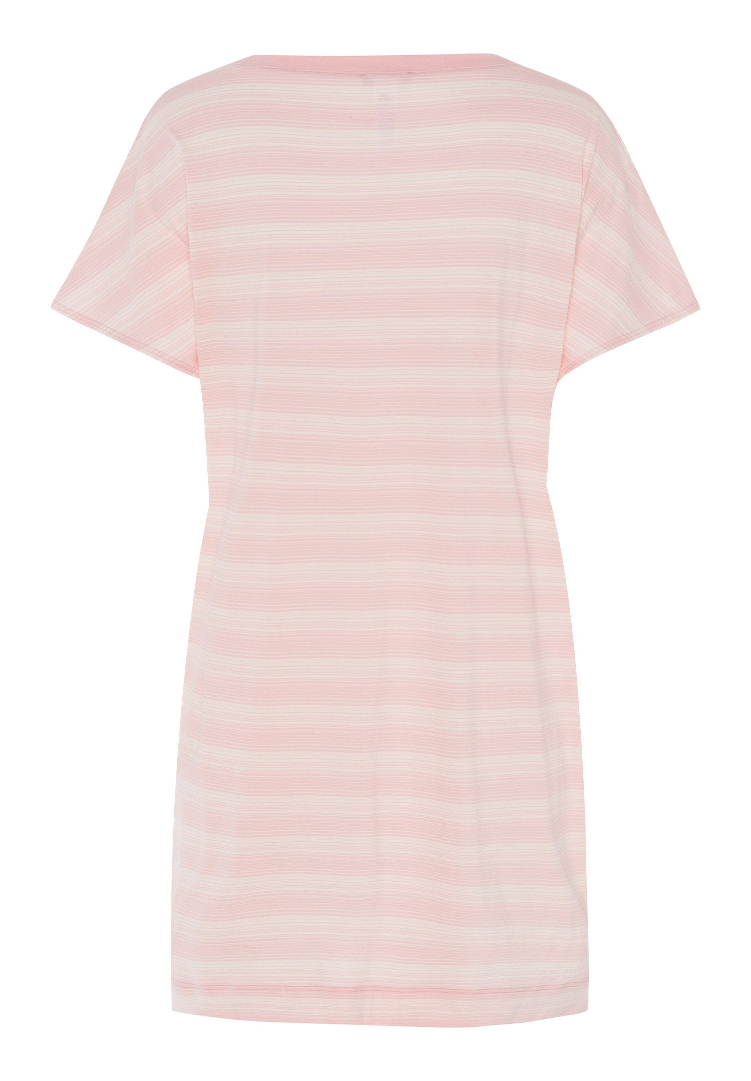 hanro-laura-nachthemd-85cm-kurzarm-coral-stripes-modal image 3