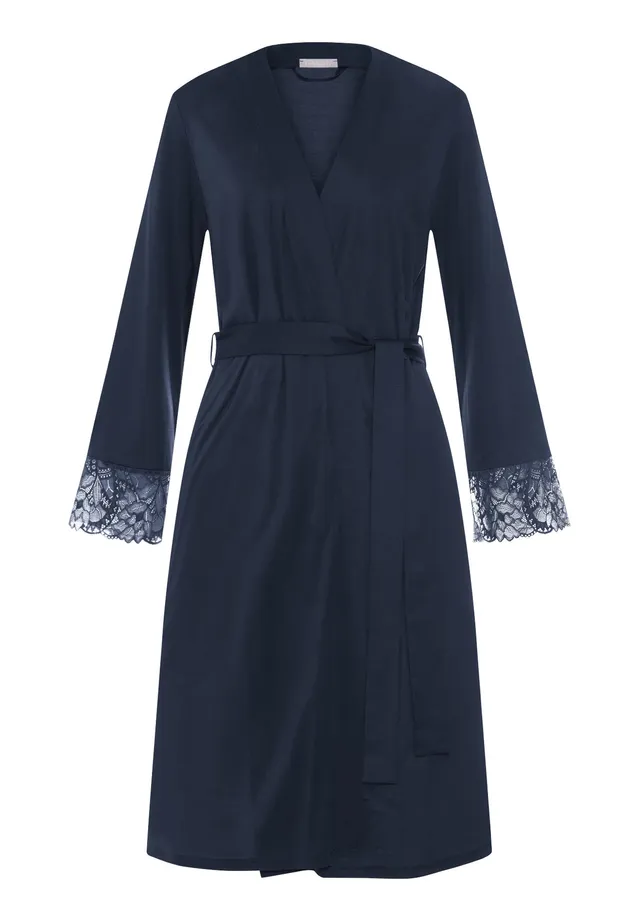 hanro-azelia-nw-robe-110cm-morgenmantel-deep-navy-spitze image 1