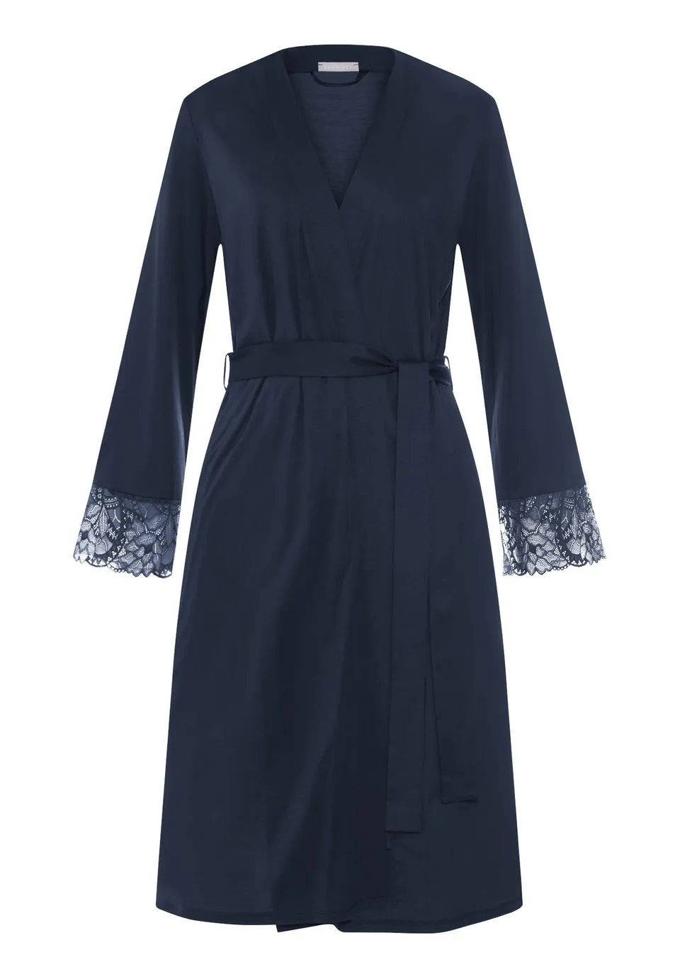 hanro-azelia-nw-robe-110cm-morgenmantel-deep-navy-spitze image 1