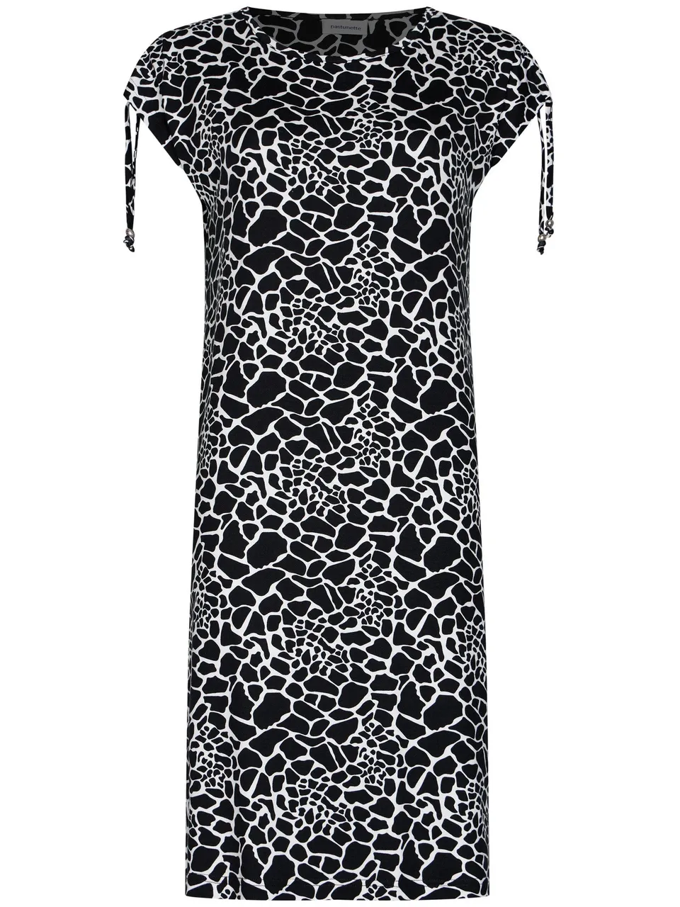 pastunette-noir-safari-kleid-schwarz-animal-viskose-strandkleid image 1