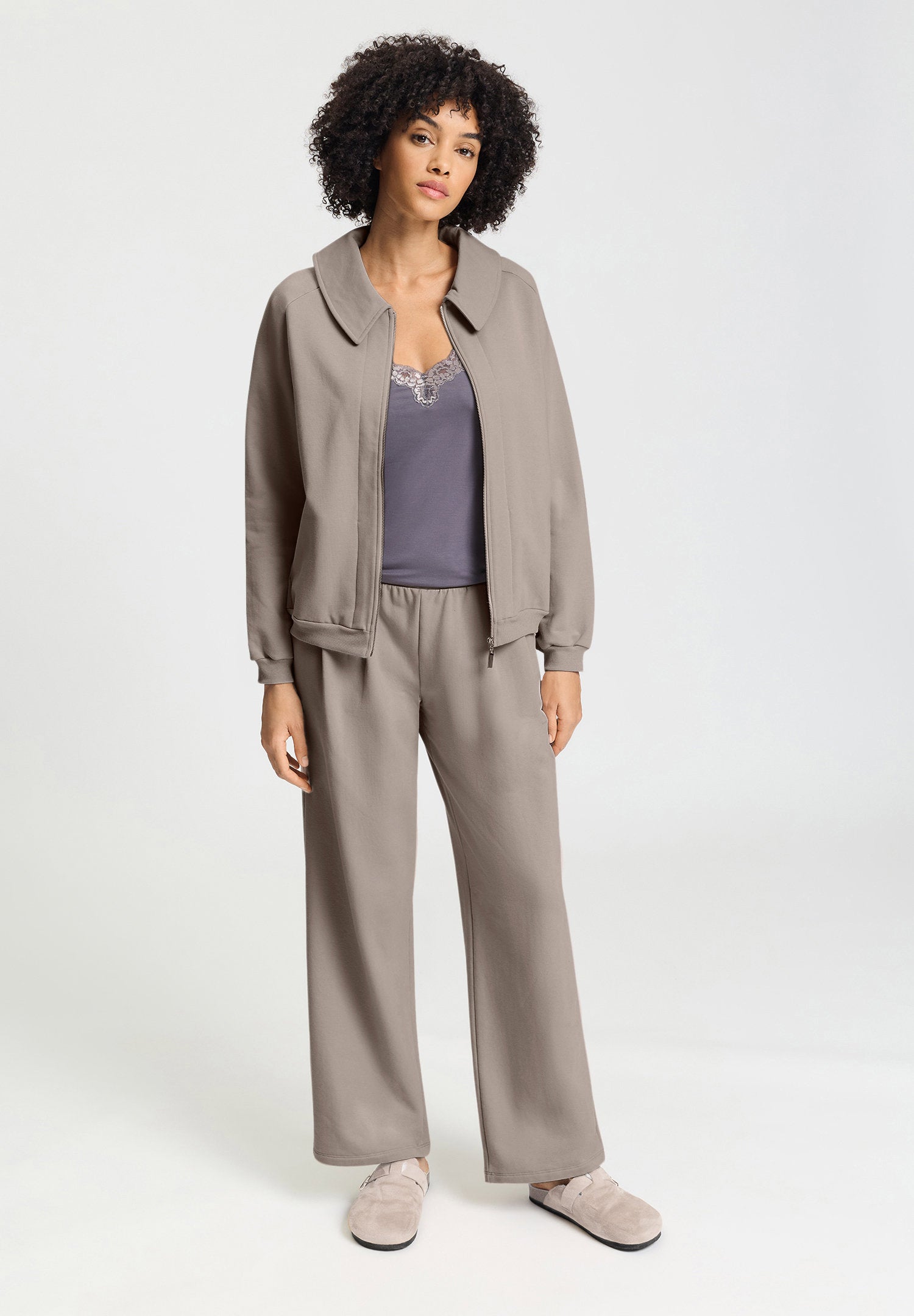 hanro-natural-living-078935-cardigan-rose-grey-baumwolle image 6