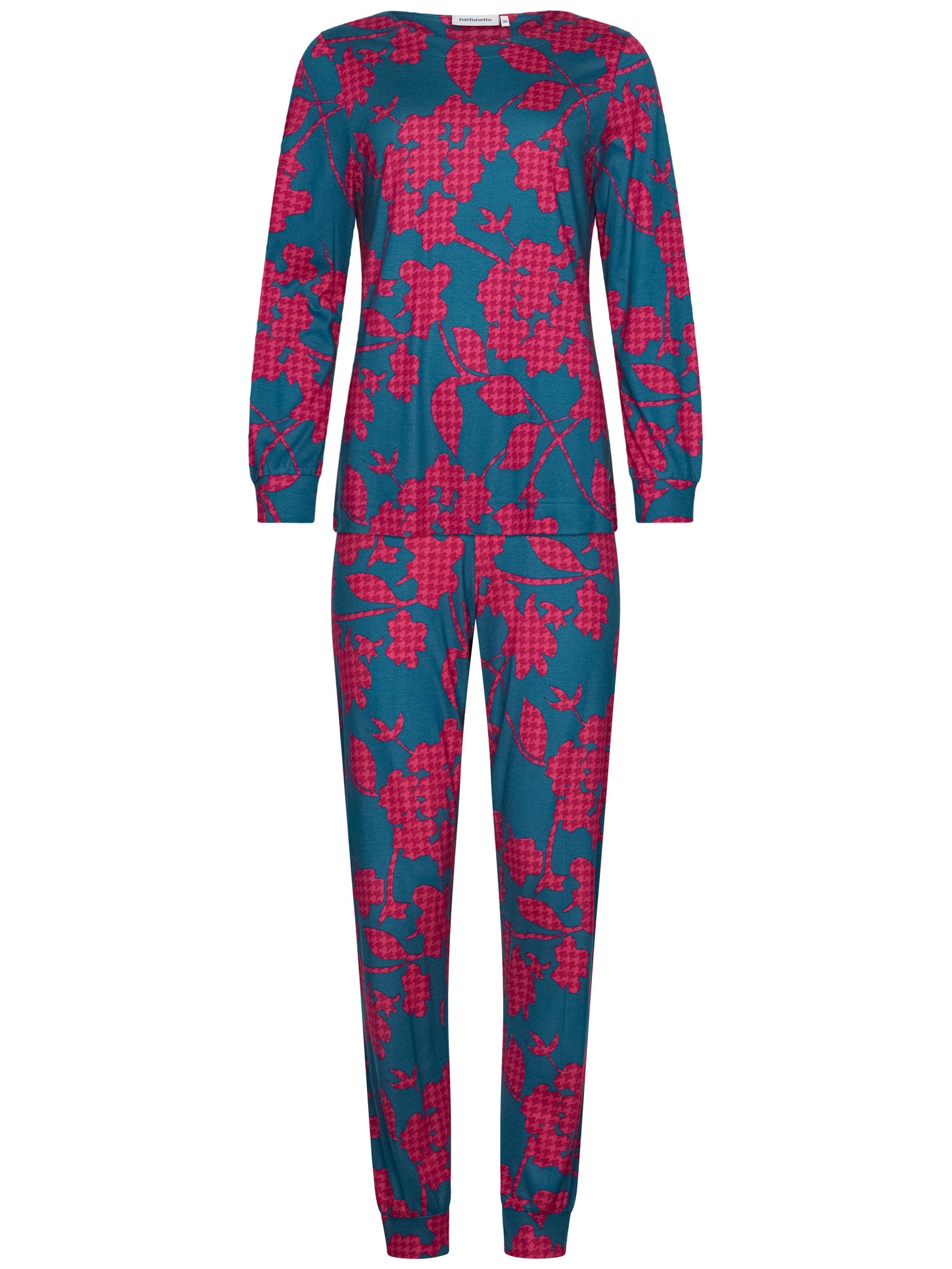 pastunette-sangria-nights-pyjama-gr-n-blumenprint-modal image 1